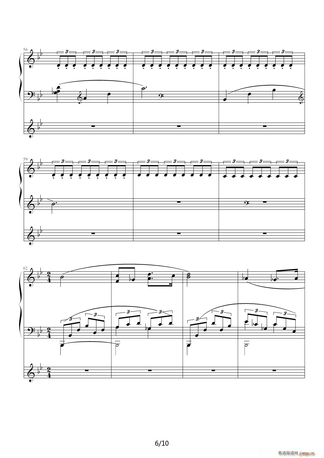 森林的精灵 降B调(钢琴谱)6