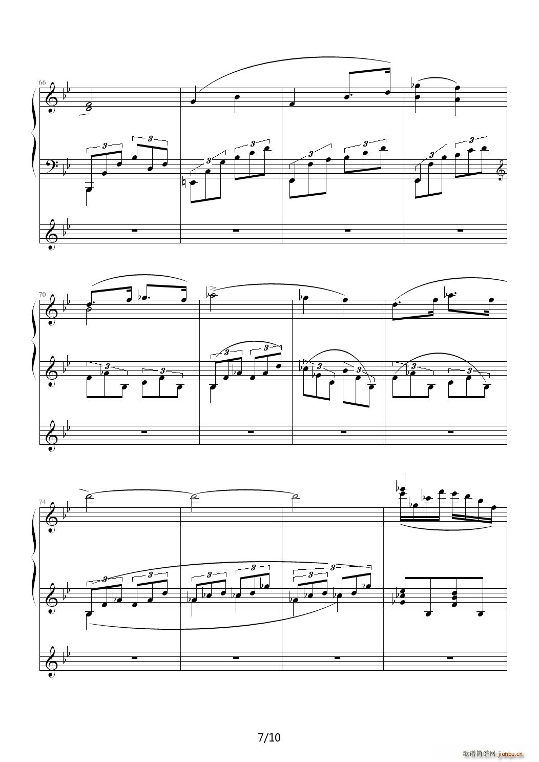 森林的精灵 降B调(钢琴谱)7