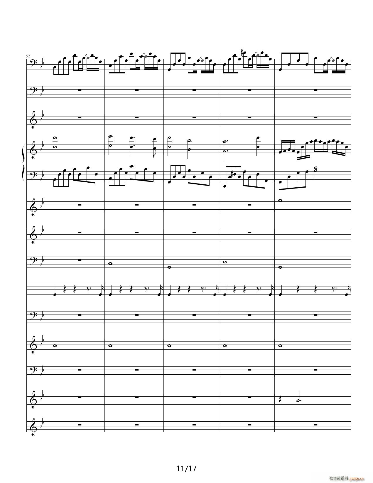 悲伤奏鸣曲 降B调(钢琴谱)11