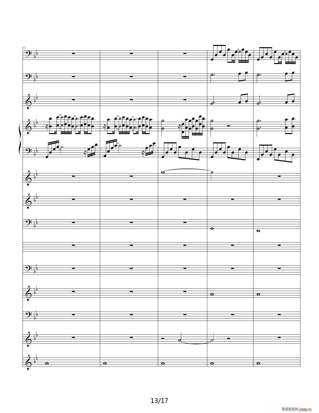 悲伤奏鸣曲 降B调(钢琴谱)13