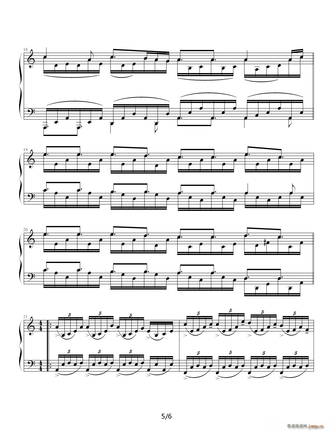 钢琴课主题曲The Heart Asks Pleasure First(钢琴谱)5