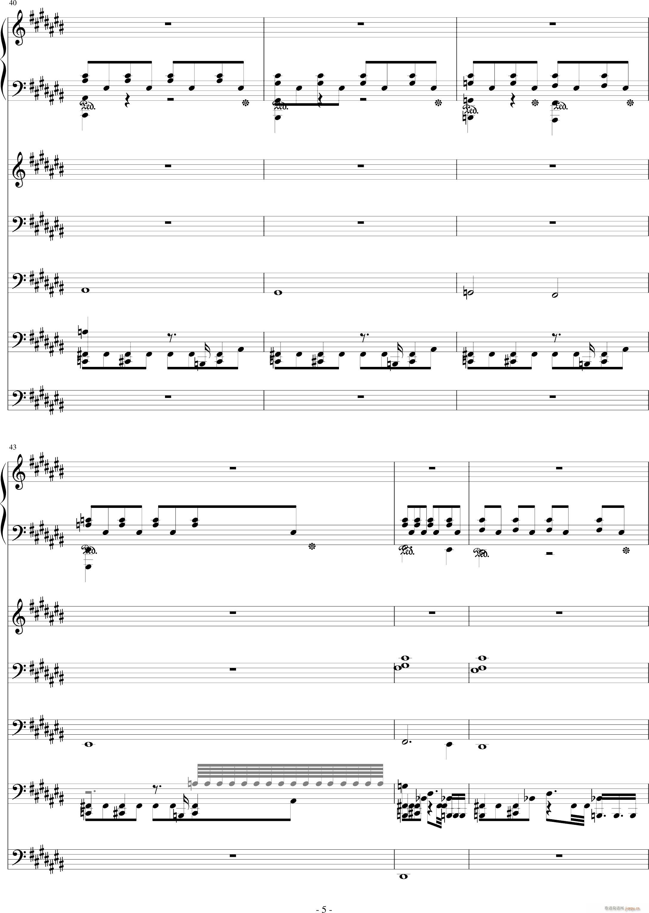 忧郁症患者 韩语(钢琴谱)5