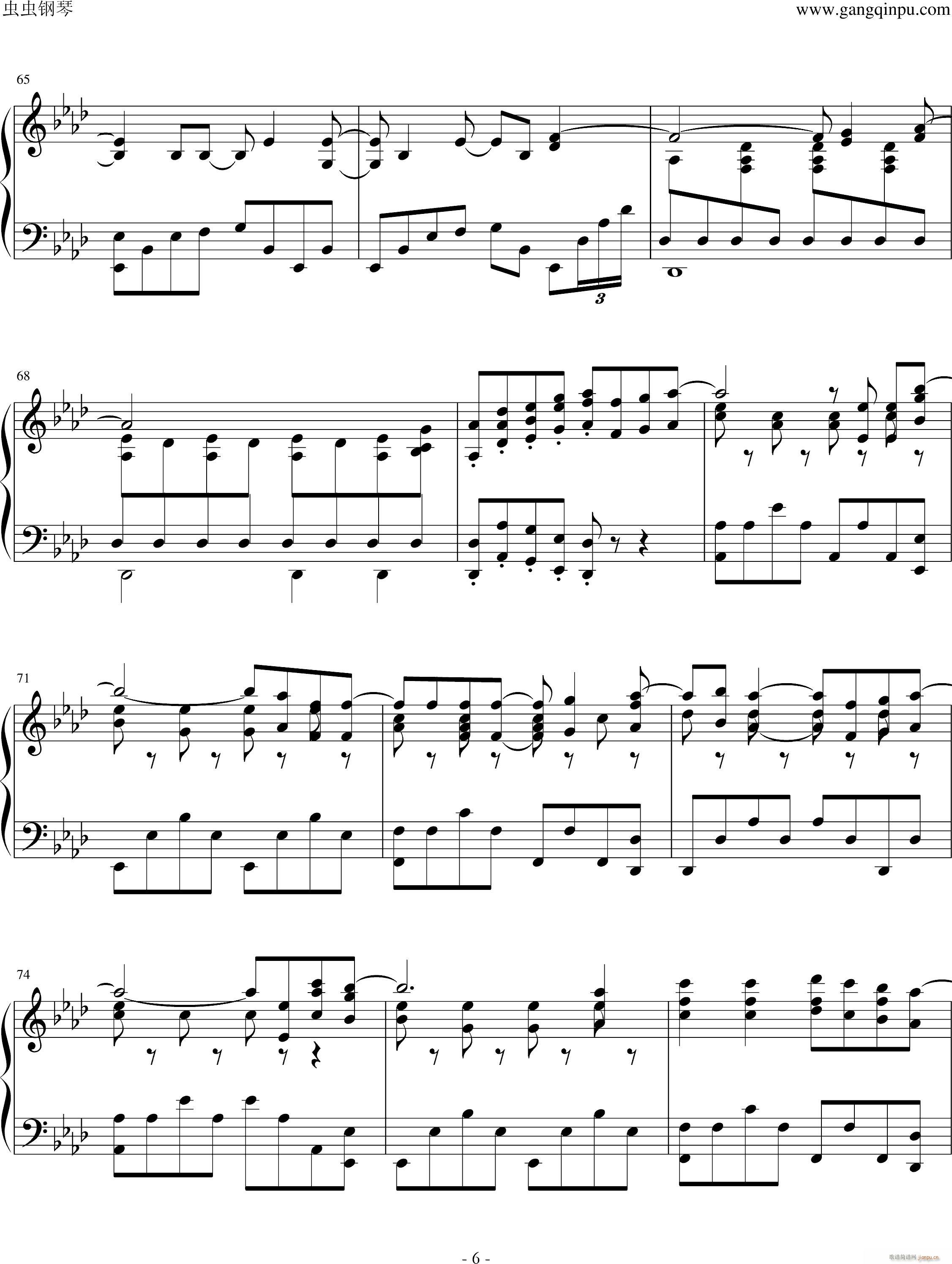 Frozen Let It Go(钢琴谱)6