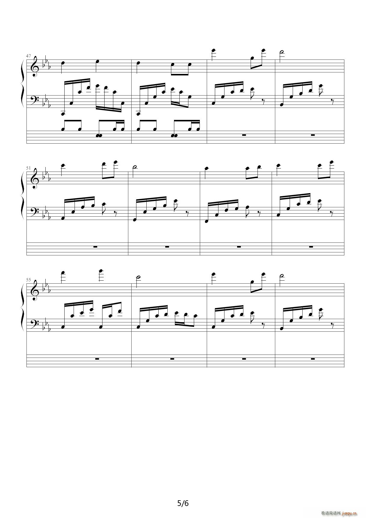 犯贱 降E调(钢琴谱)5