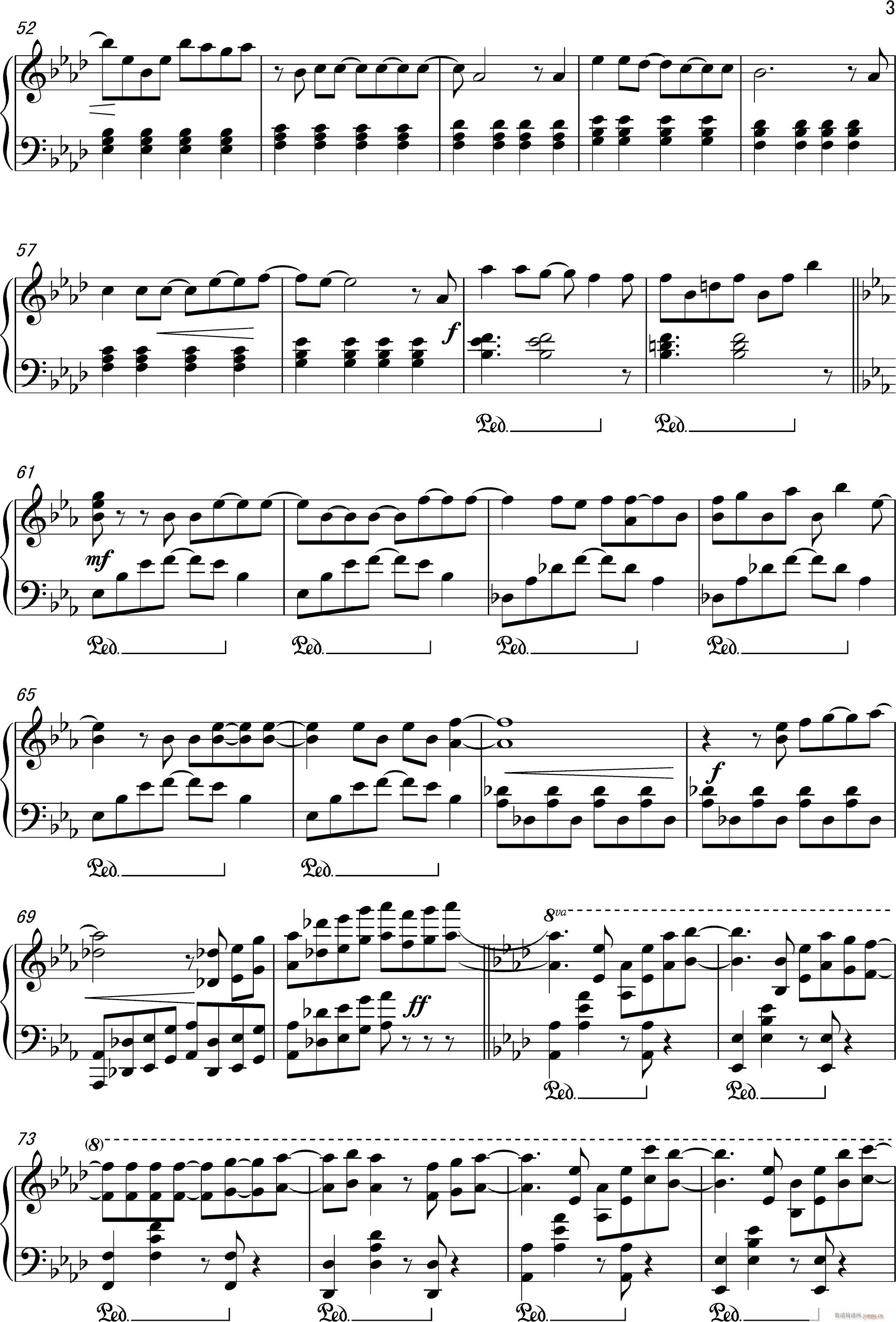 let it go 冰雪奇缘主题曲(钢琴谱)3