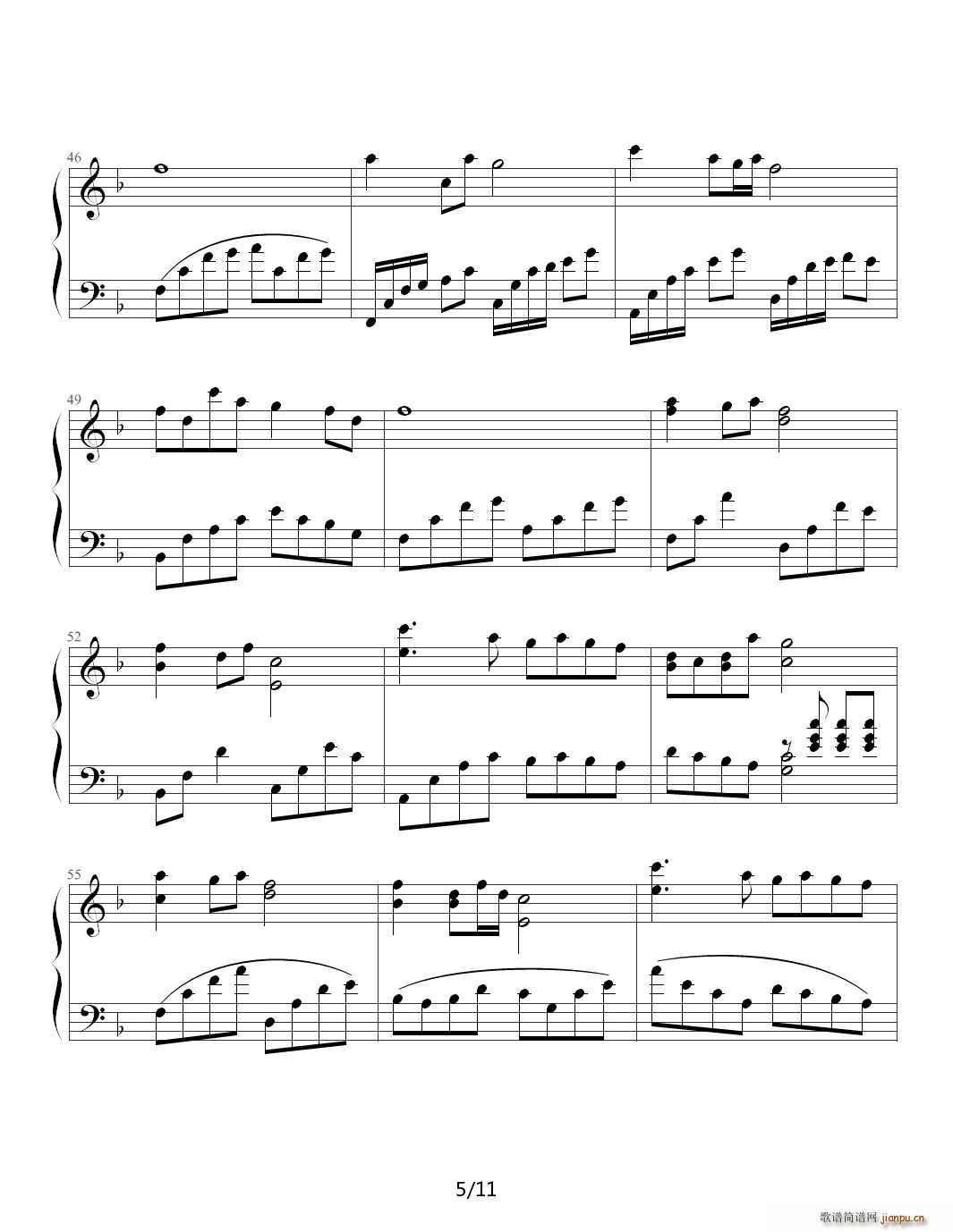 我的童年 C调(钢琴谱)5