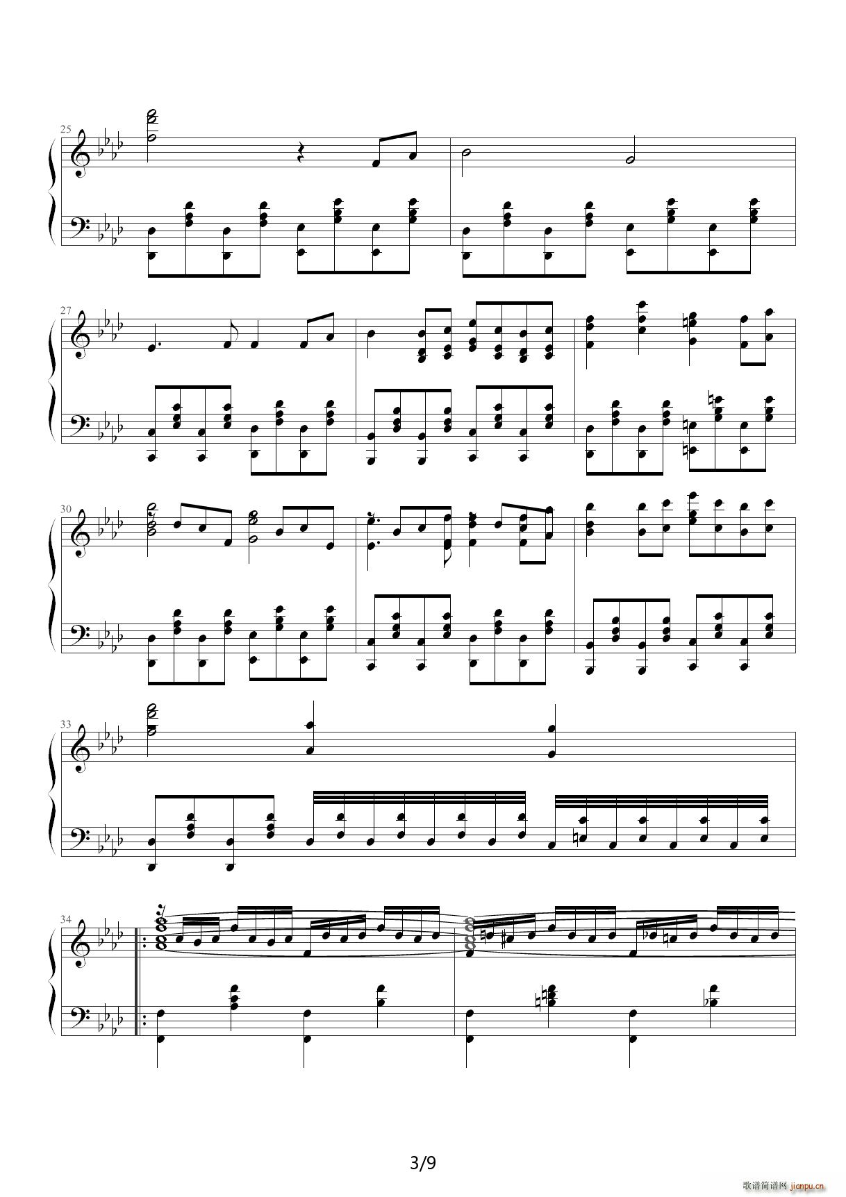 NORMAL 竹取w翔 Lunatic Princess 降A调(钢琴谱)3