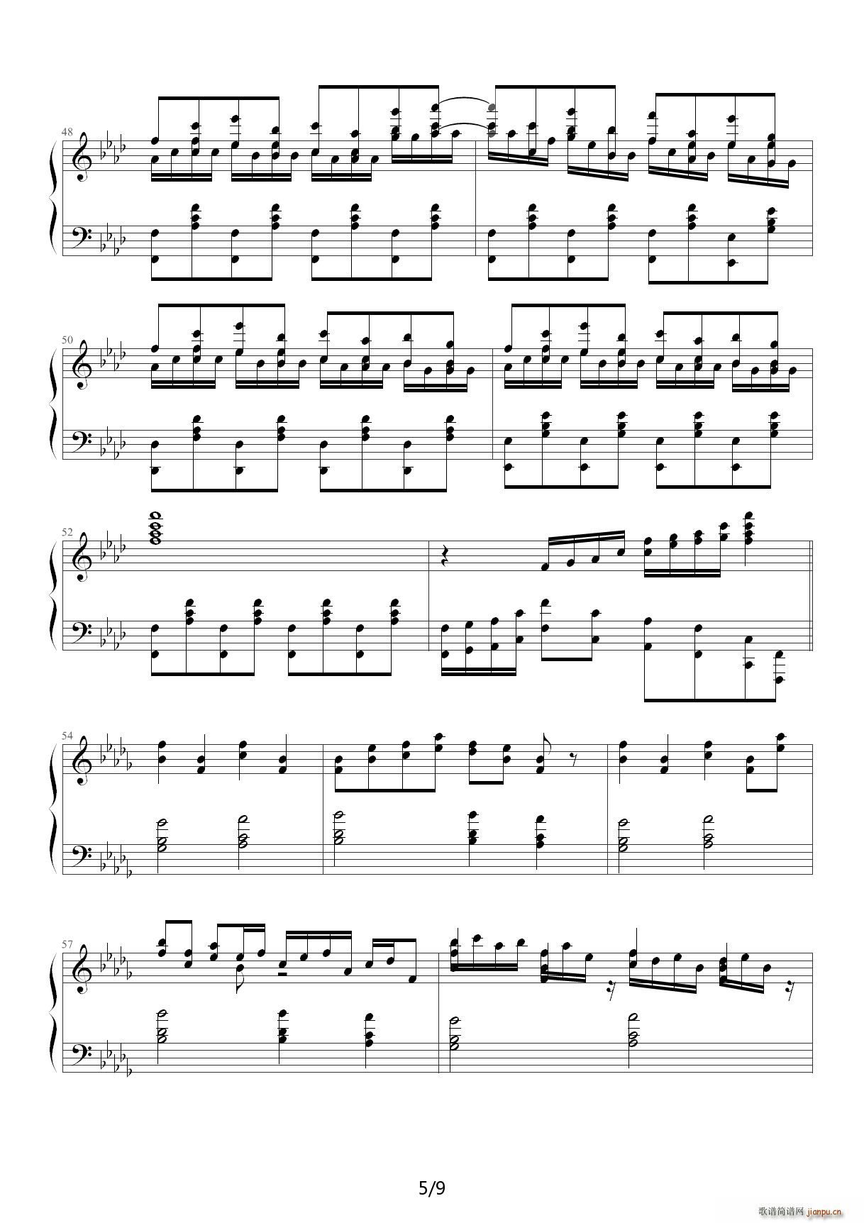 NORMAL 竹取w翔 Lunatic Princess 降A调(钢琴谱)5