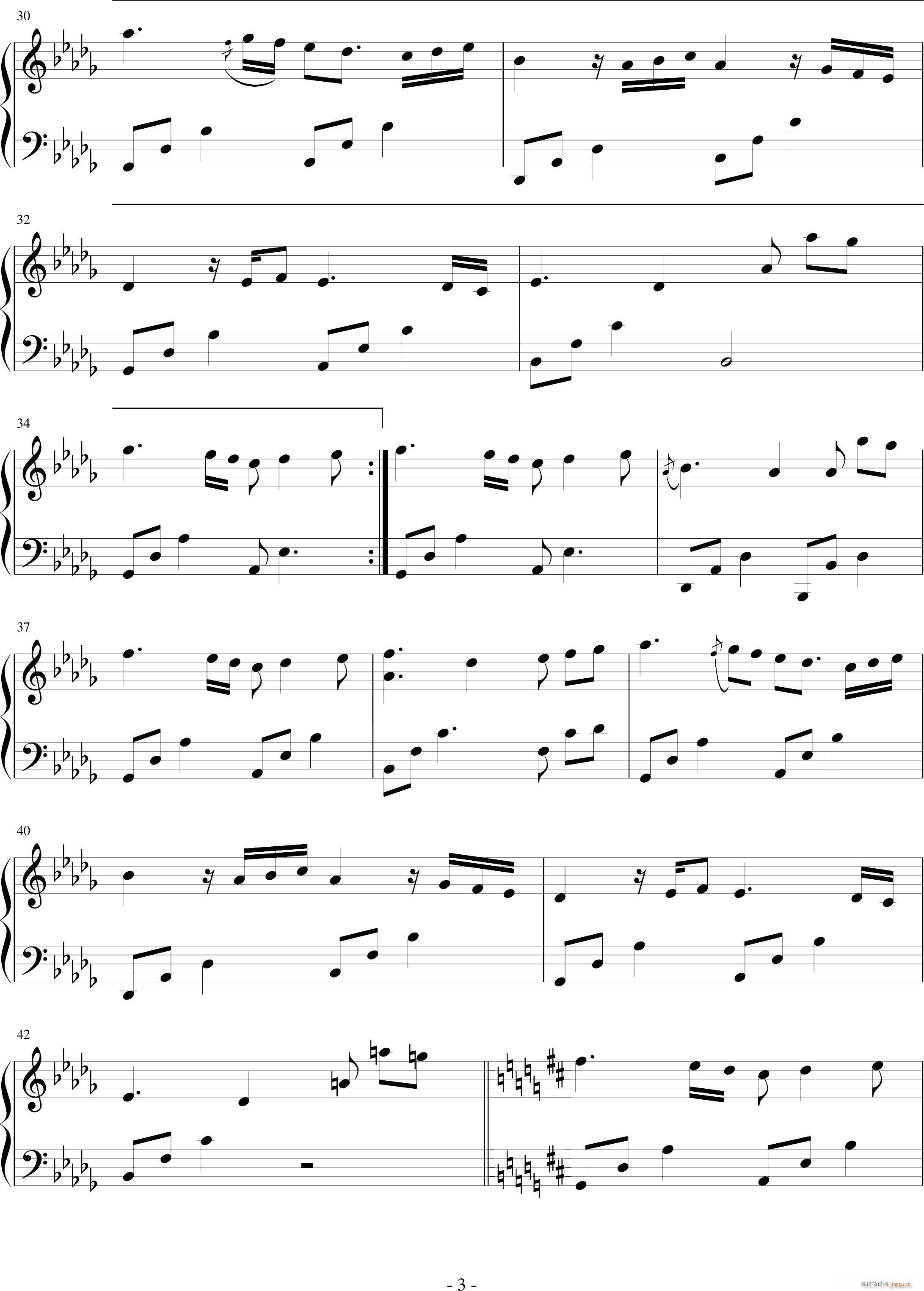 忧伤还是快乐姐妹篇(钢琴谱)3