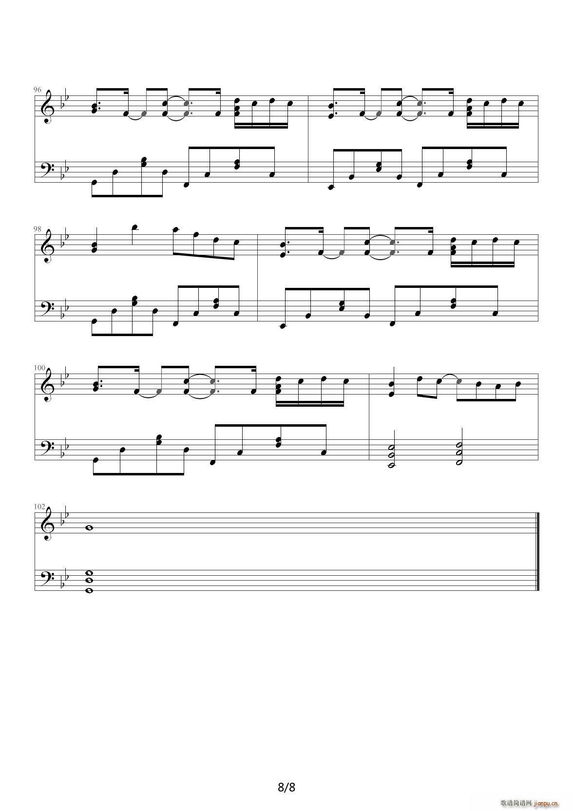 MONKEY MAJIK SAKURA 降B调(钢琴谱)8