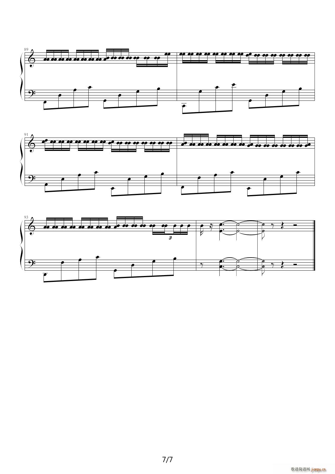 逼真版 卡农变奏曲 George Winston版(钢琴谱)7