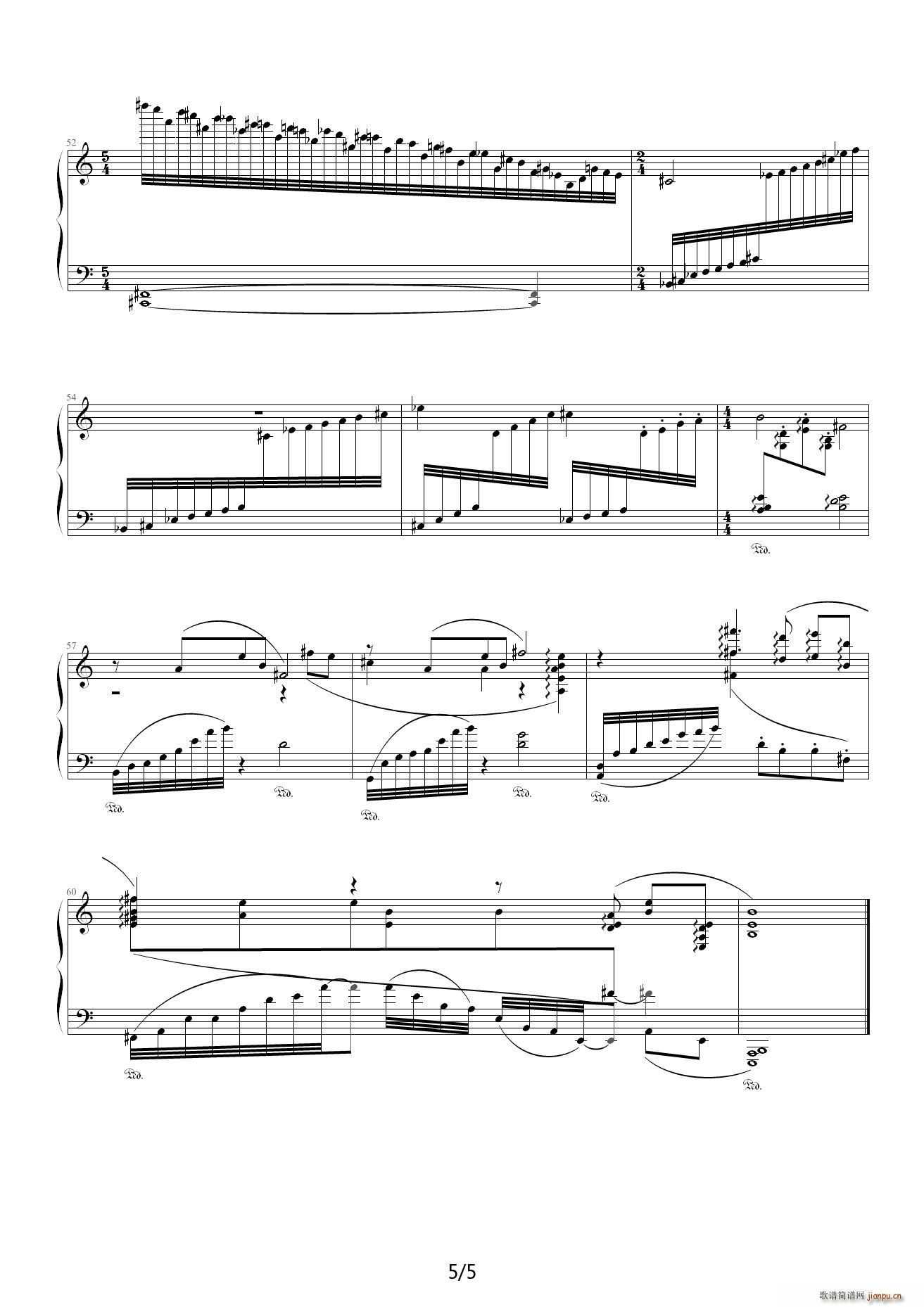 开天 C调(钢琴谱)5