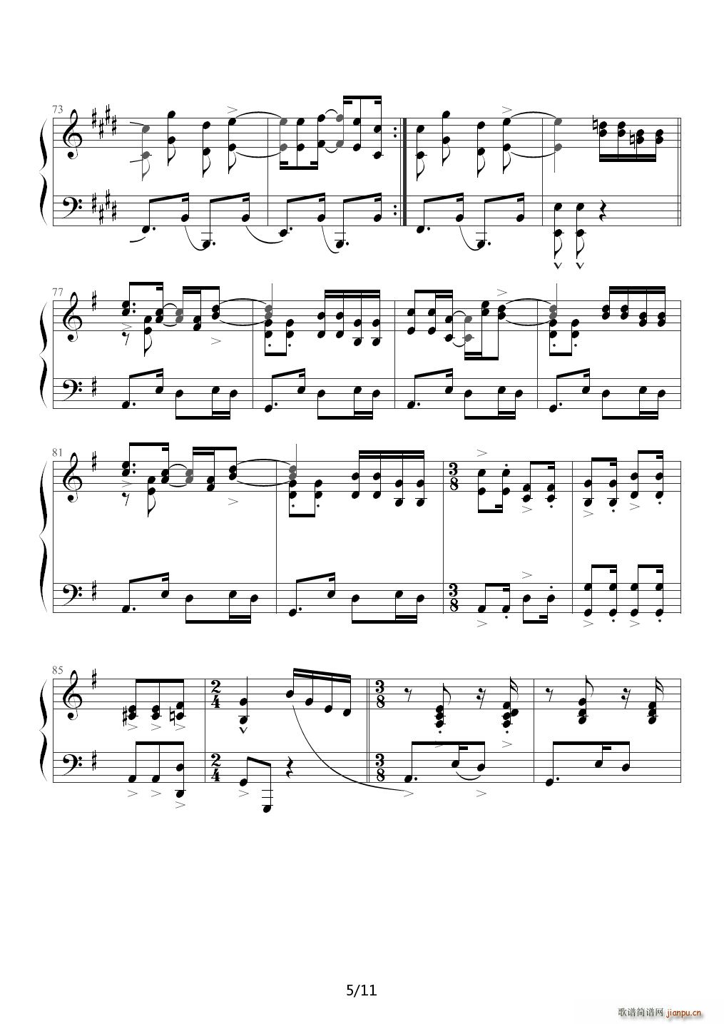 狂热的卡利普索 Crazy Calypso 爵士钢琴 G调(钢琴谱)5