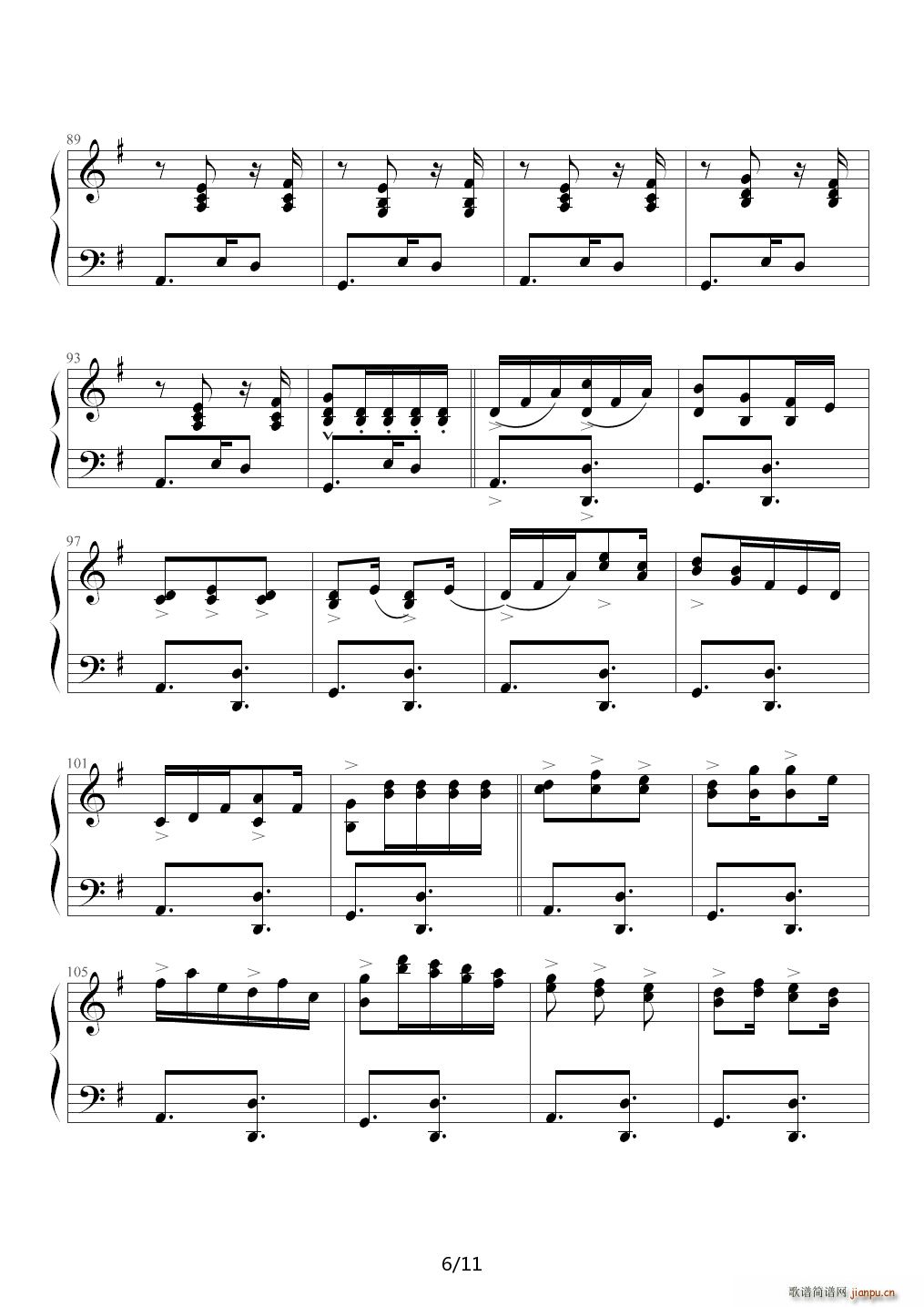 狂热的卡利普索 Crazy Calypso 爵士钢琴 G调(钢琴谱)6