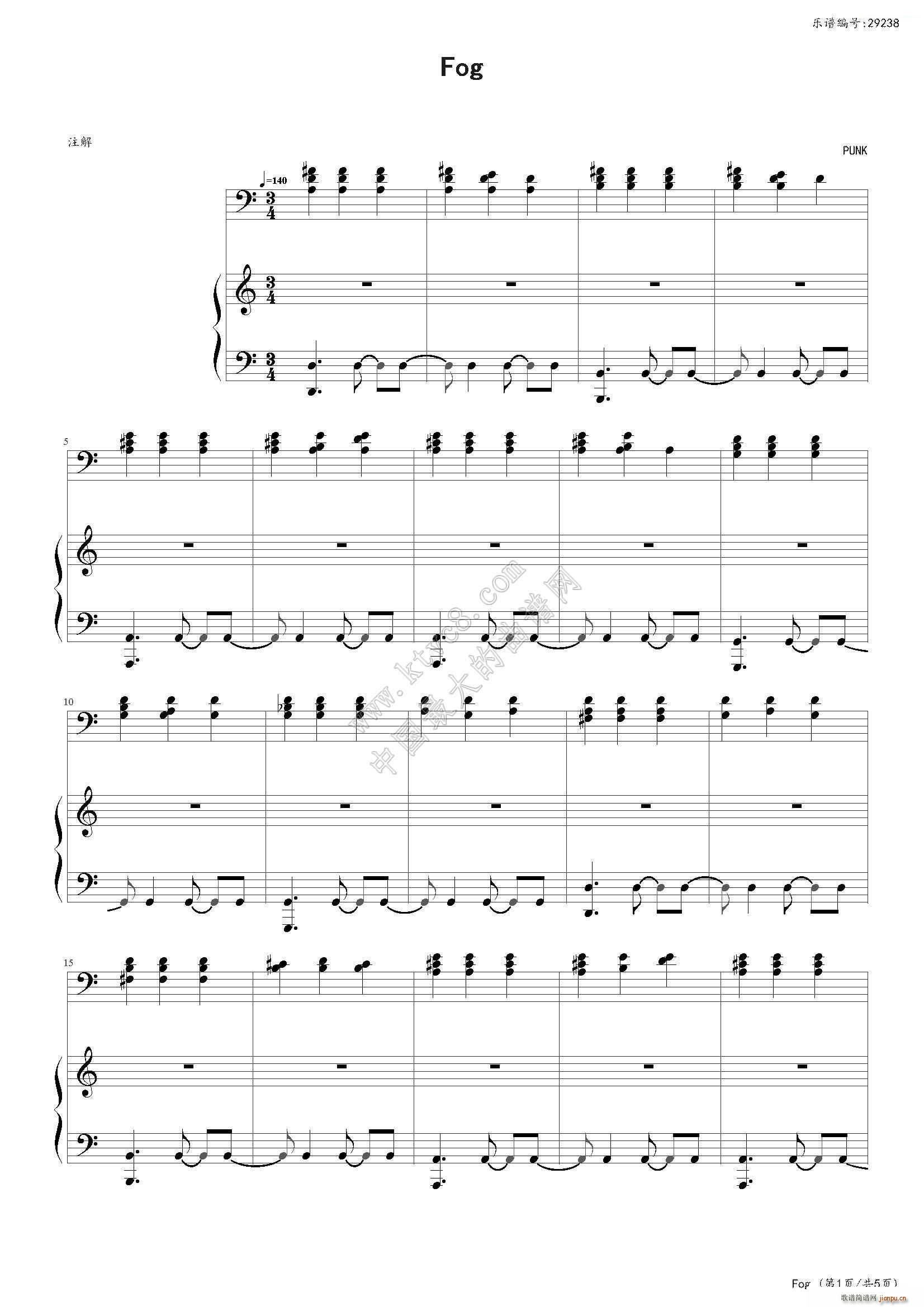 fog(钢琴谱)1