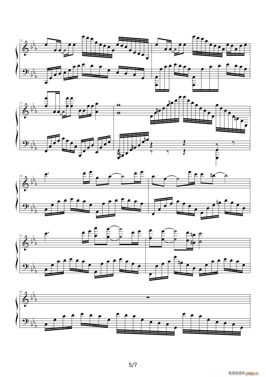 the Dream 降E调(钢琴谱)5