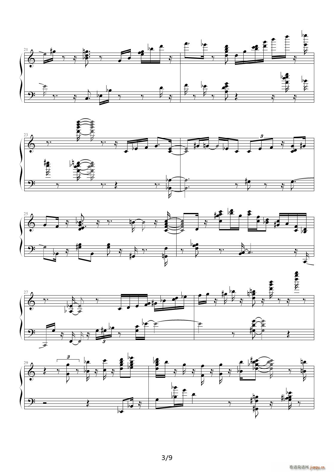 Springtime Sundays 春天的星期天 爵士版 C调(钢琴谱)3