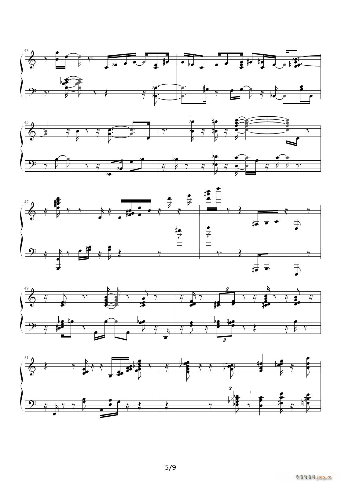 Springtime Sundays 春天的星期天 爵士版 C调(钢琴谱)5