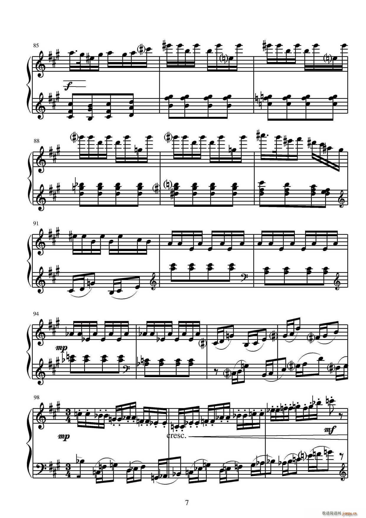 第六钢琴奏鸣曲 单乐章(钢琴谱)7