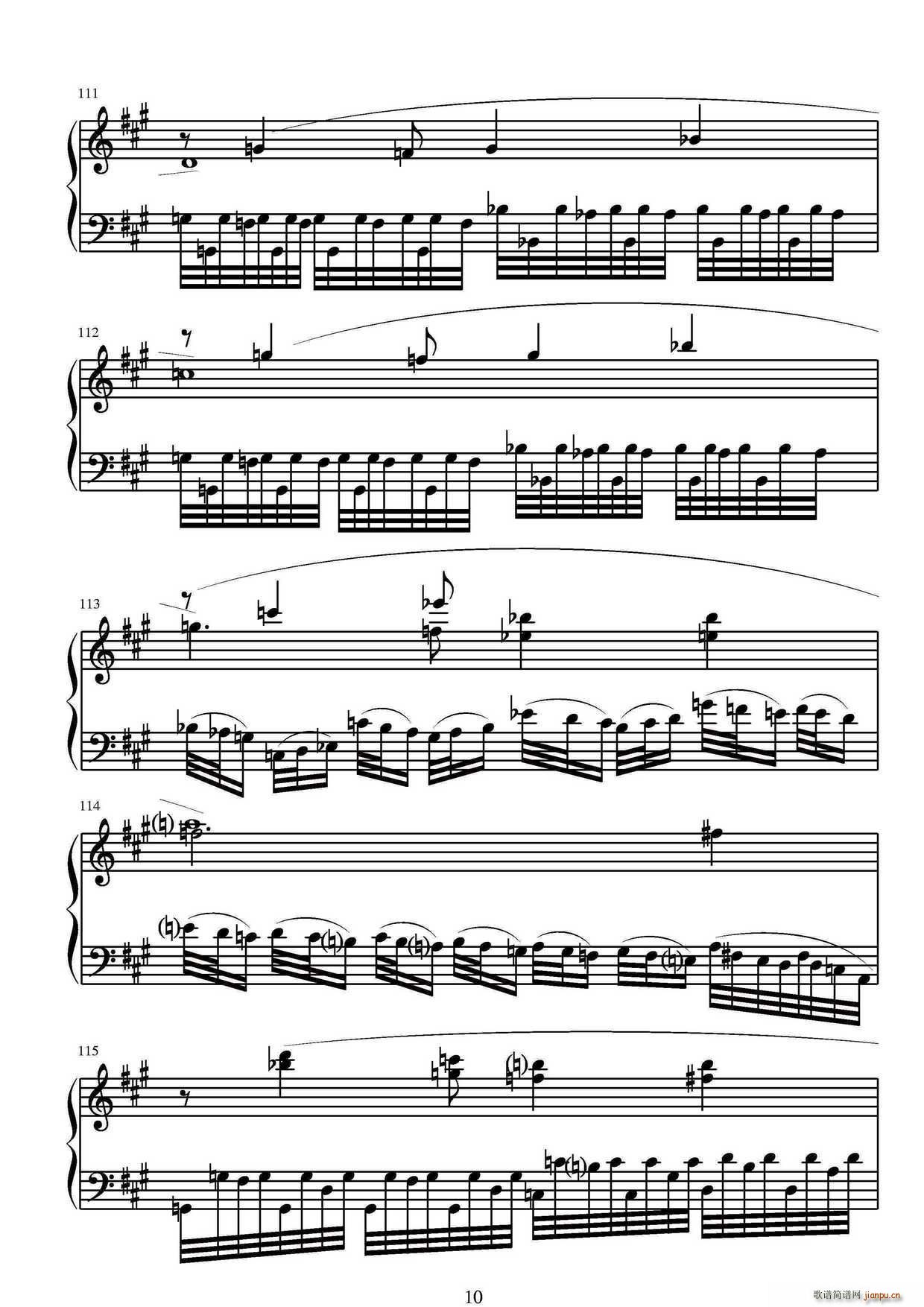 第六钢琴奏鸣曲 单乐章(钢琴谱)10