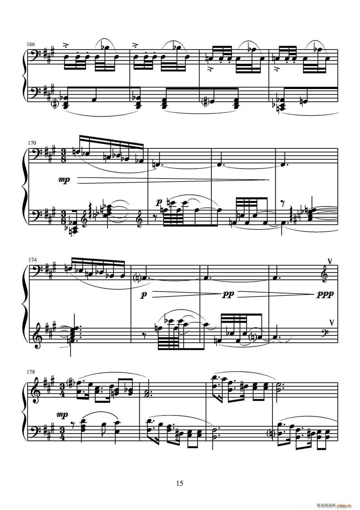 第六钢琴奏鸣曲 单乐章(钢琴谱)15
