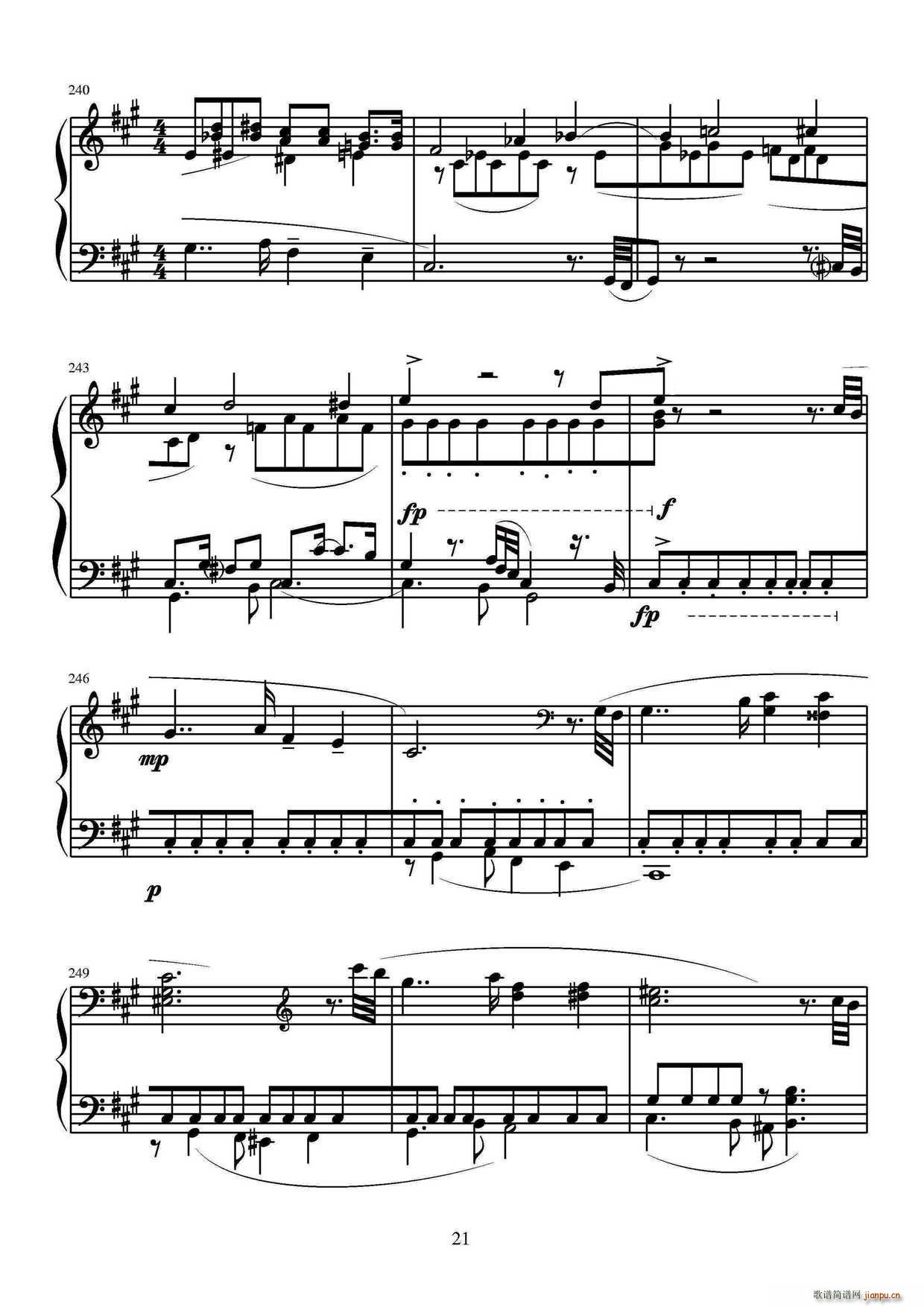 第六钢琴奏鸣曲 单乐章(钢琴谱)21