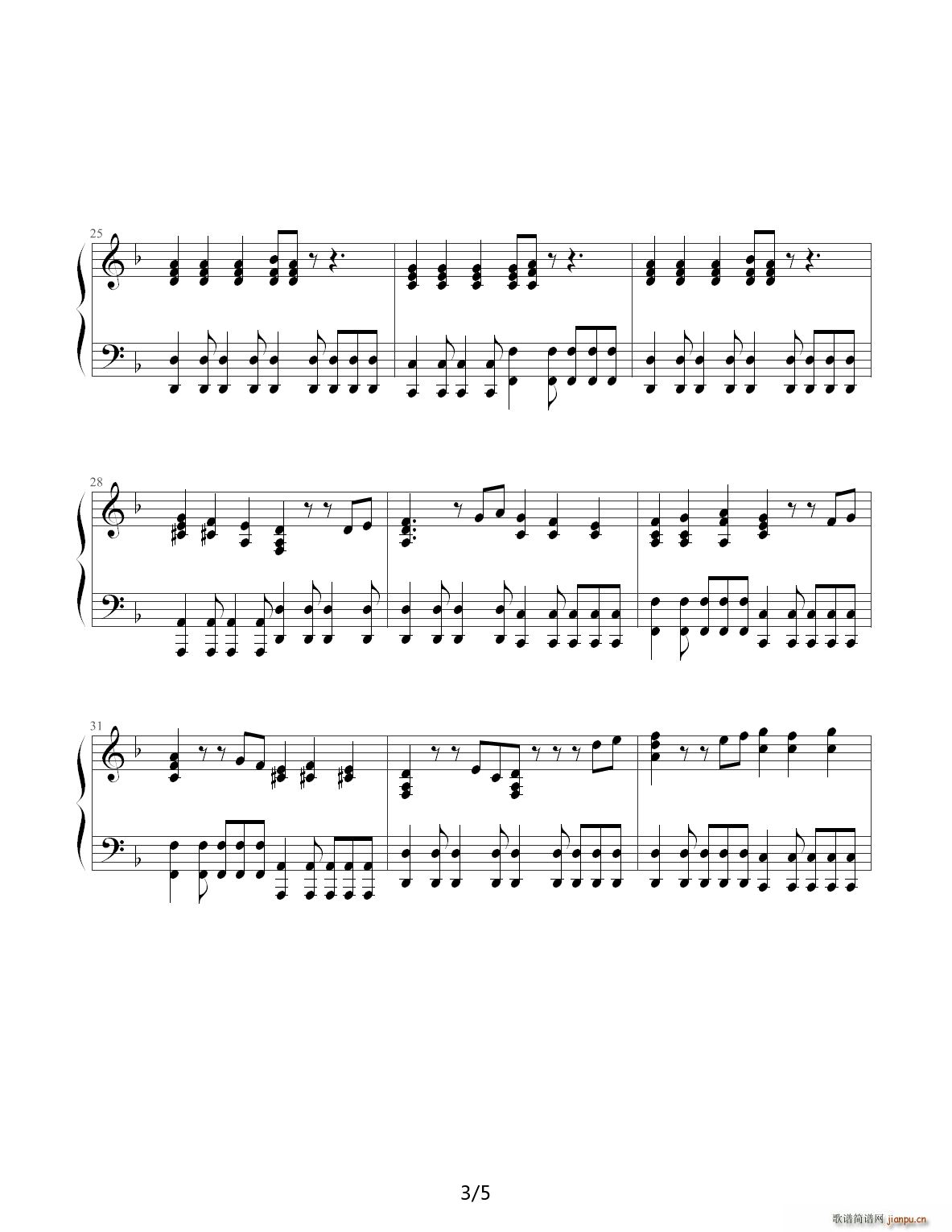 Hes a Pirate F调(钢琴谱)3