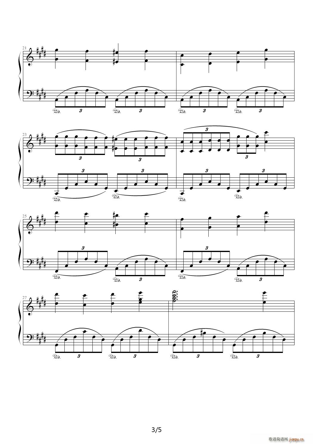 凌云第二乐章――幻莎 E调(钢琴谱)3