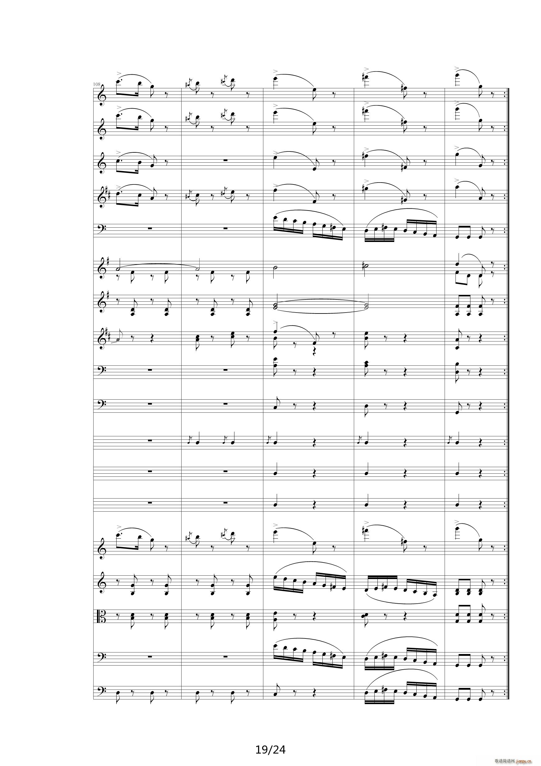 雷鸣电闪波尔卡 管弦乐 00雷鸣电闪波尔卡 Orchestra(钢琴谱)19