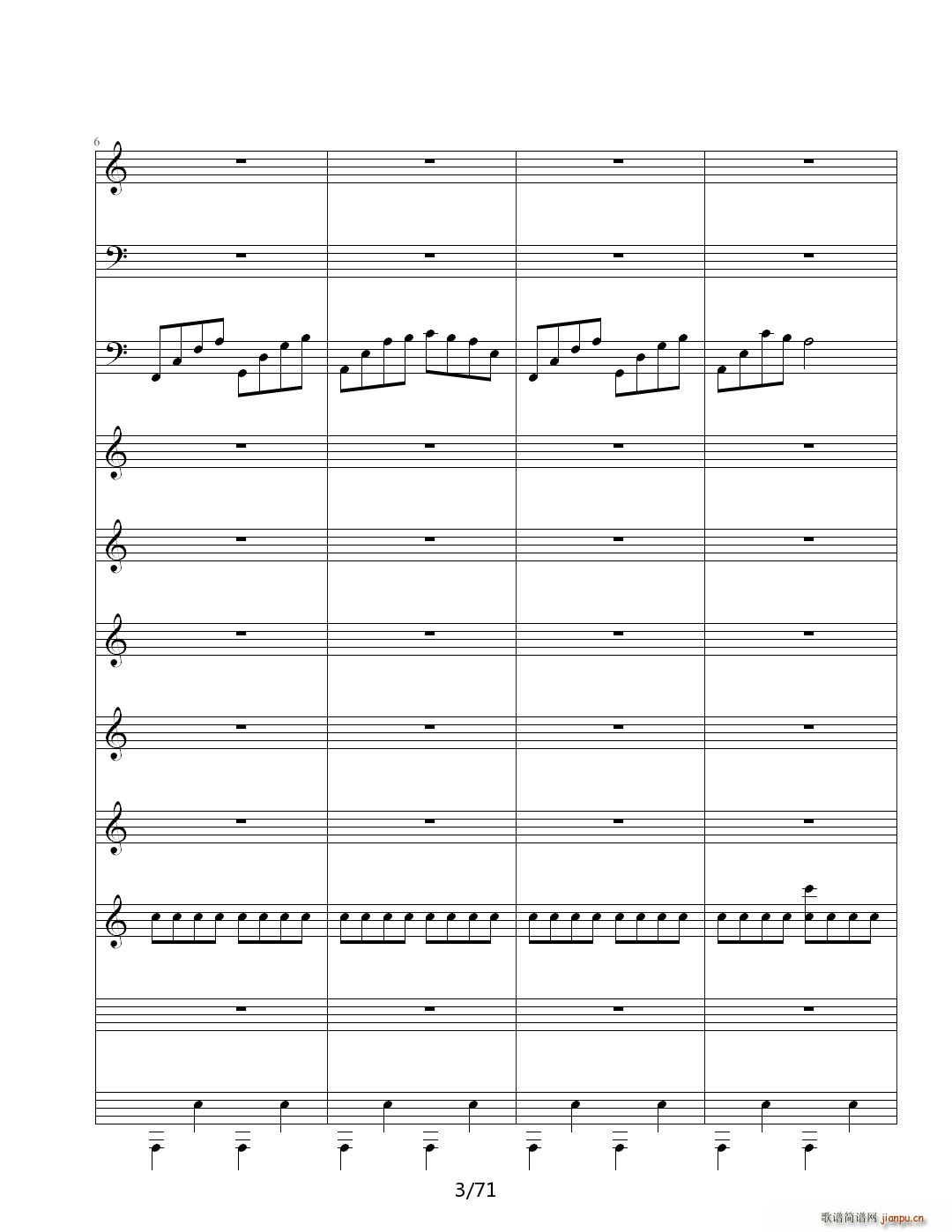 虚伪的做作 C调(钢琴谱)3