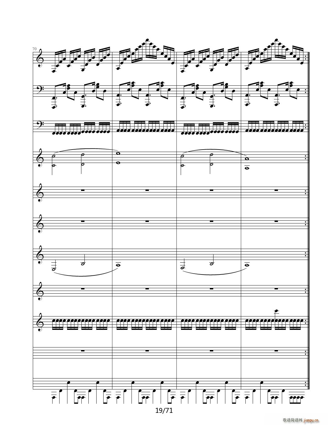 虚伪的做作 C调(钢琴谱)19