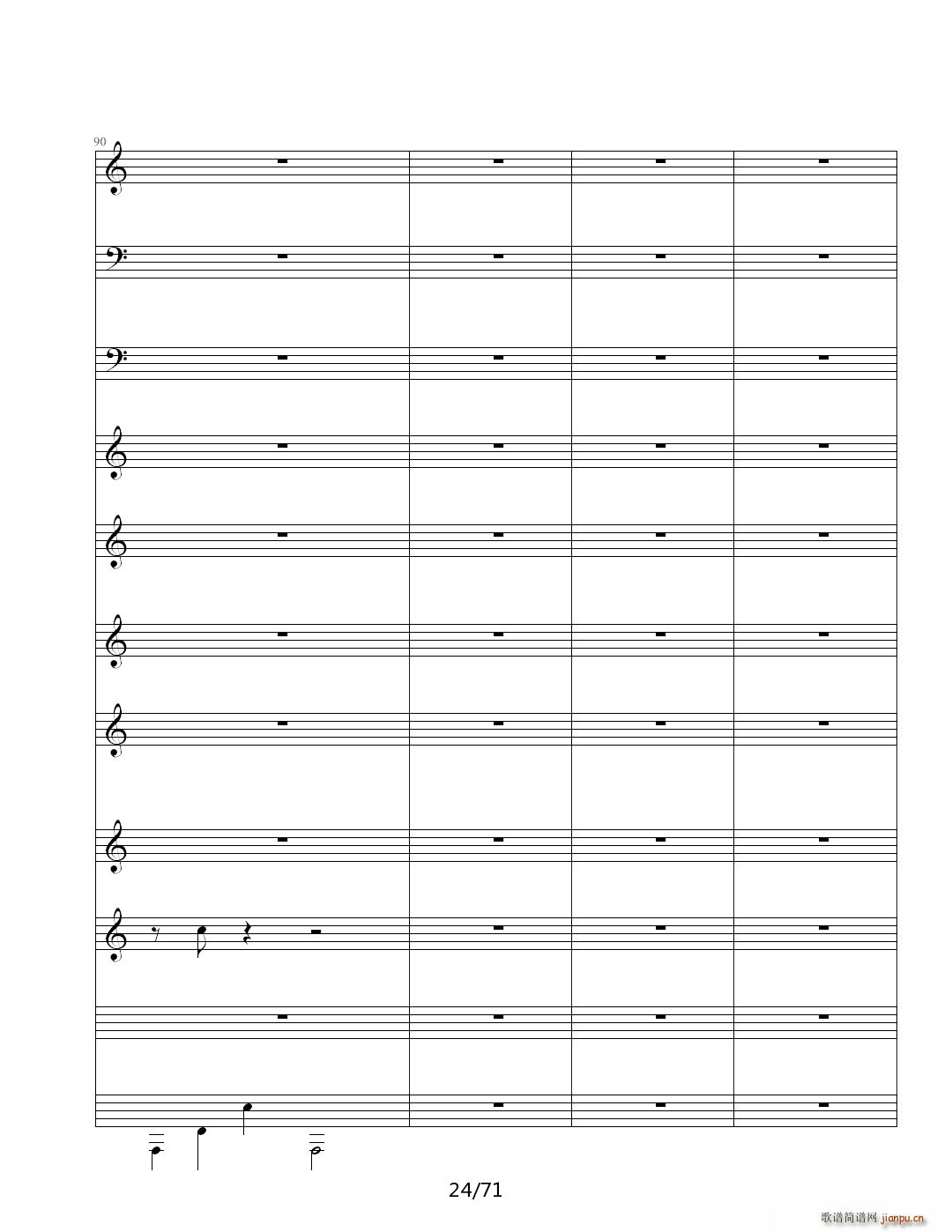 虚伪的做作 C调(钢琴谱)24