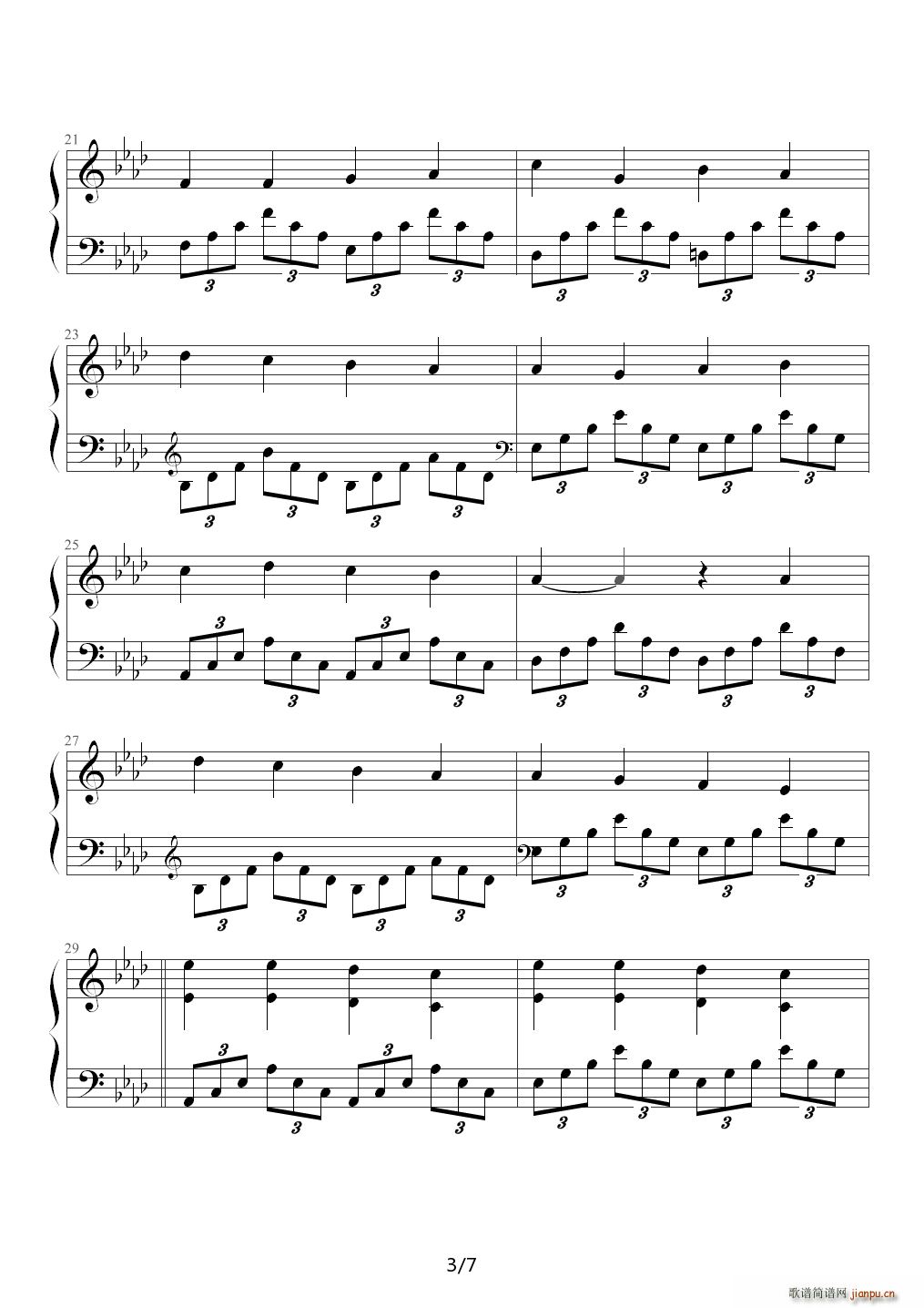 Dying 演奏版 降E调(钢琴谱)3