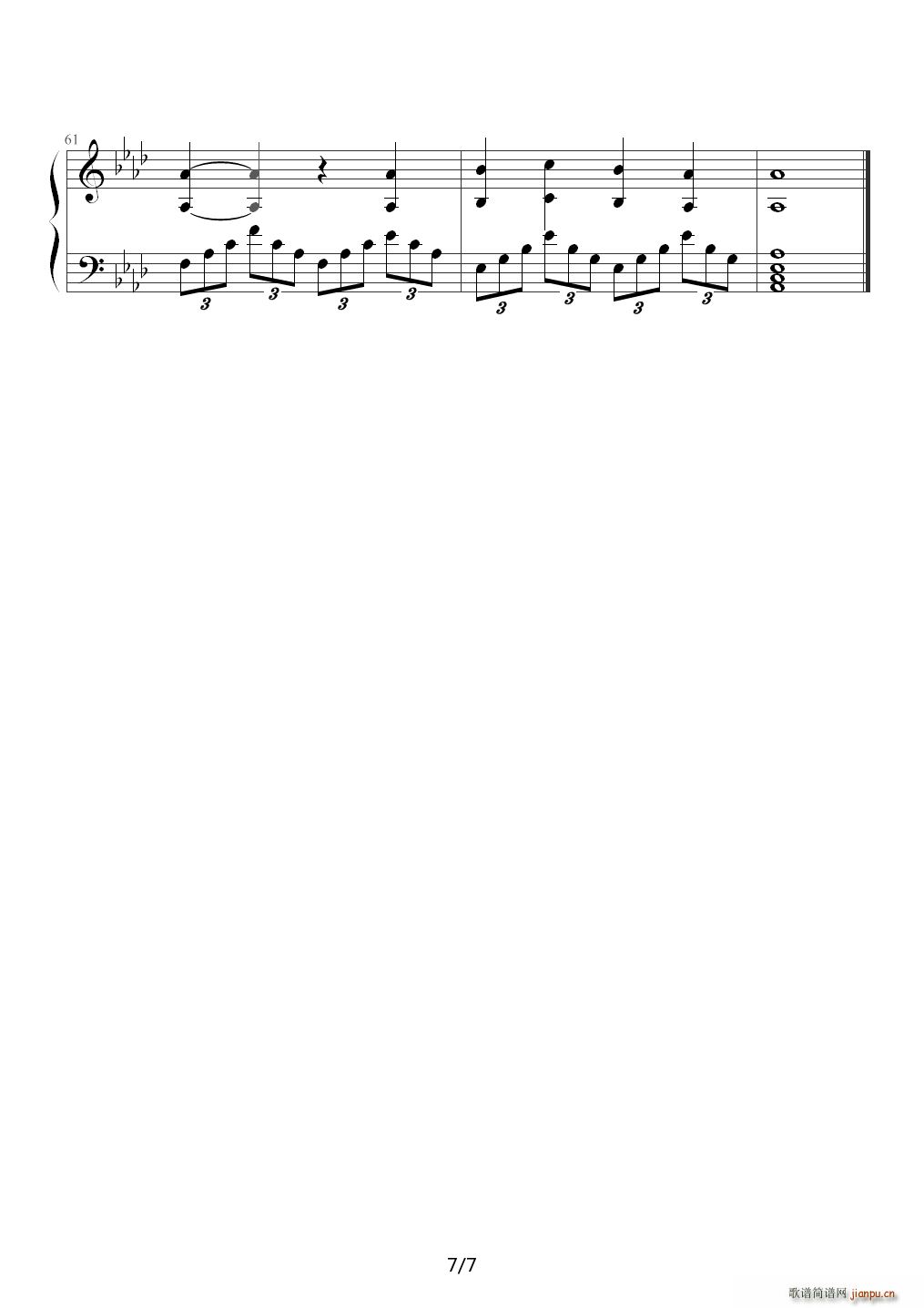 Dying 演奏版 降E调(钢琴谱)7