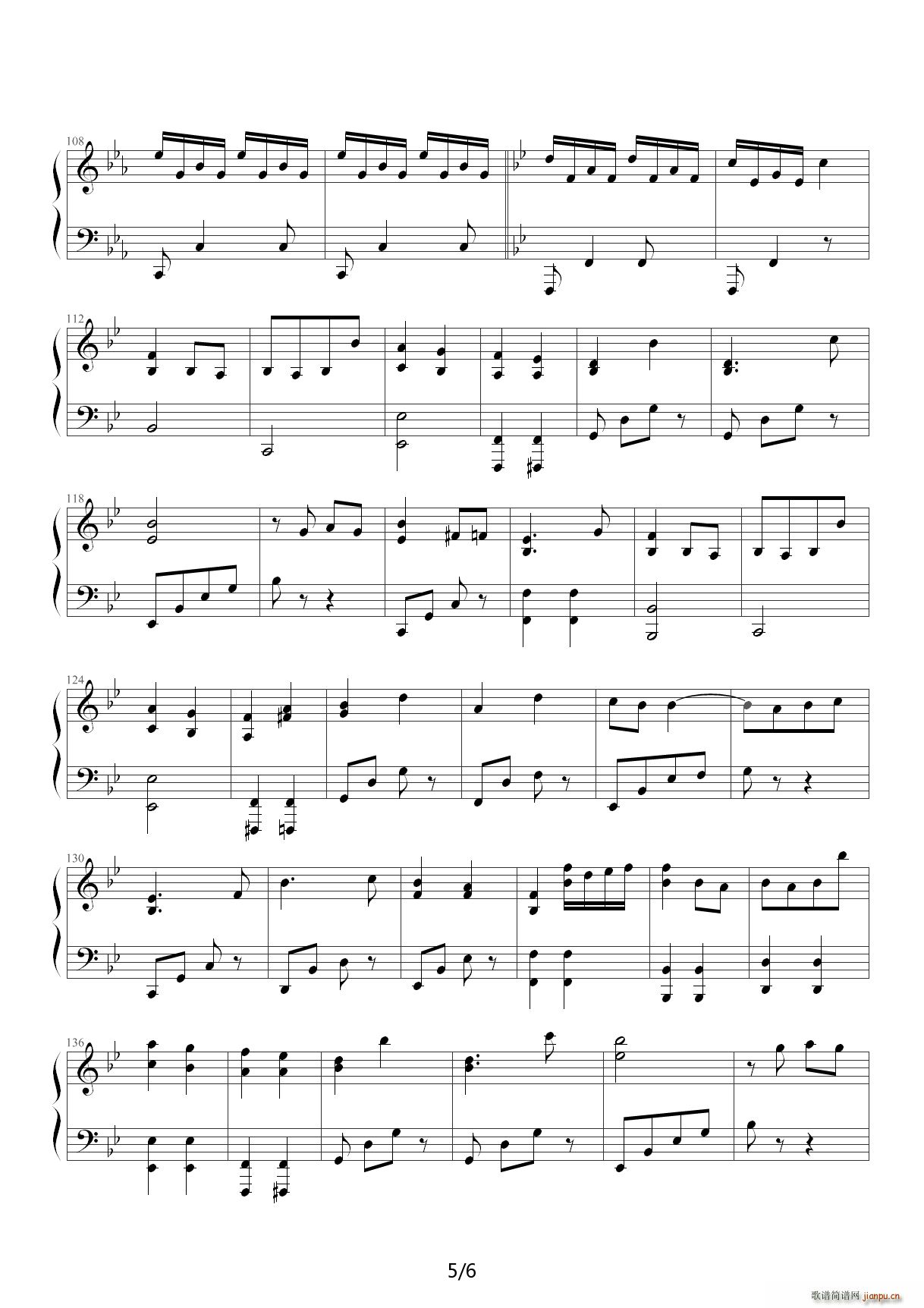 i AM 青之驱魔师插曲 降E调(钢琴谱)5