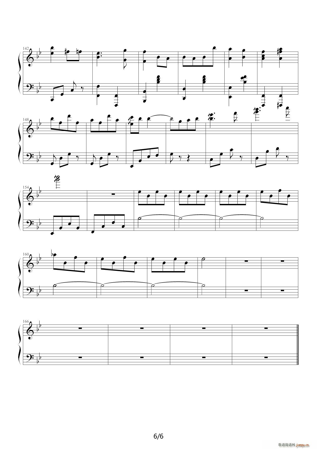 i AM 青之驱魔师插曲 降E调(钢琴谱)6