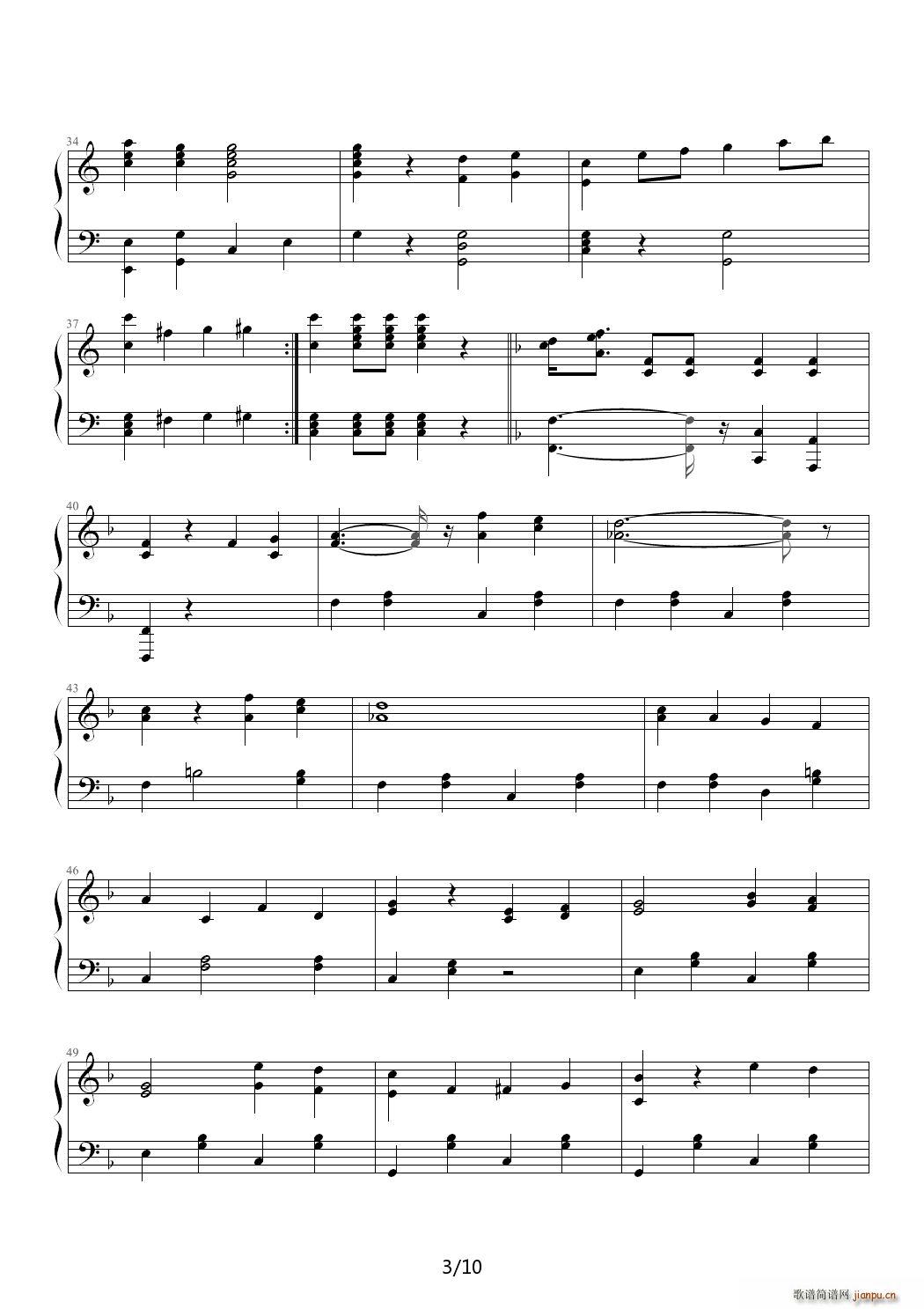 Pro Patria March C调(钢琴谱)3