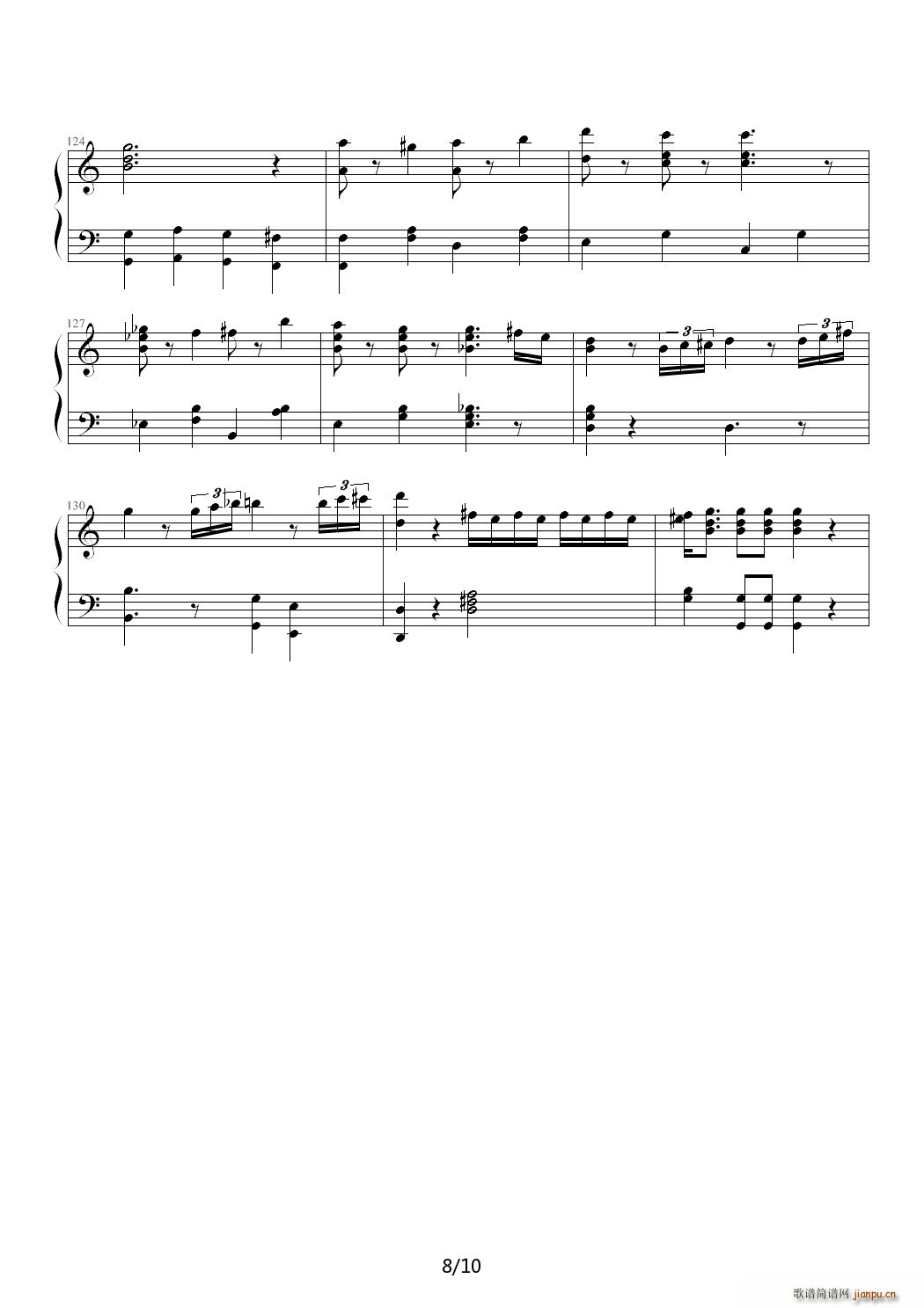 Pro Patria March C调(钢琴谱)8