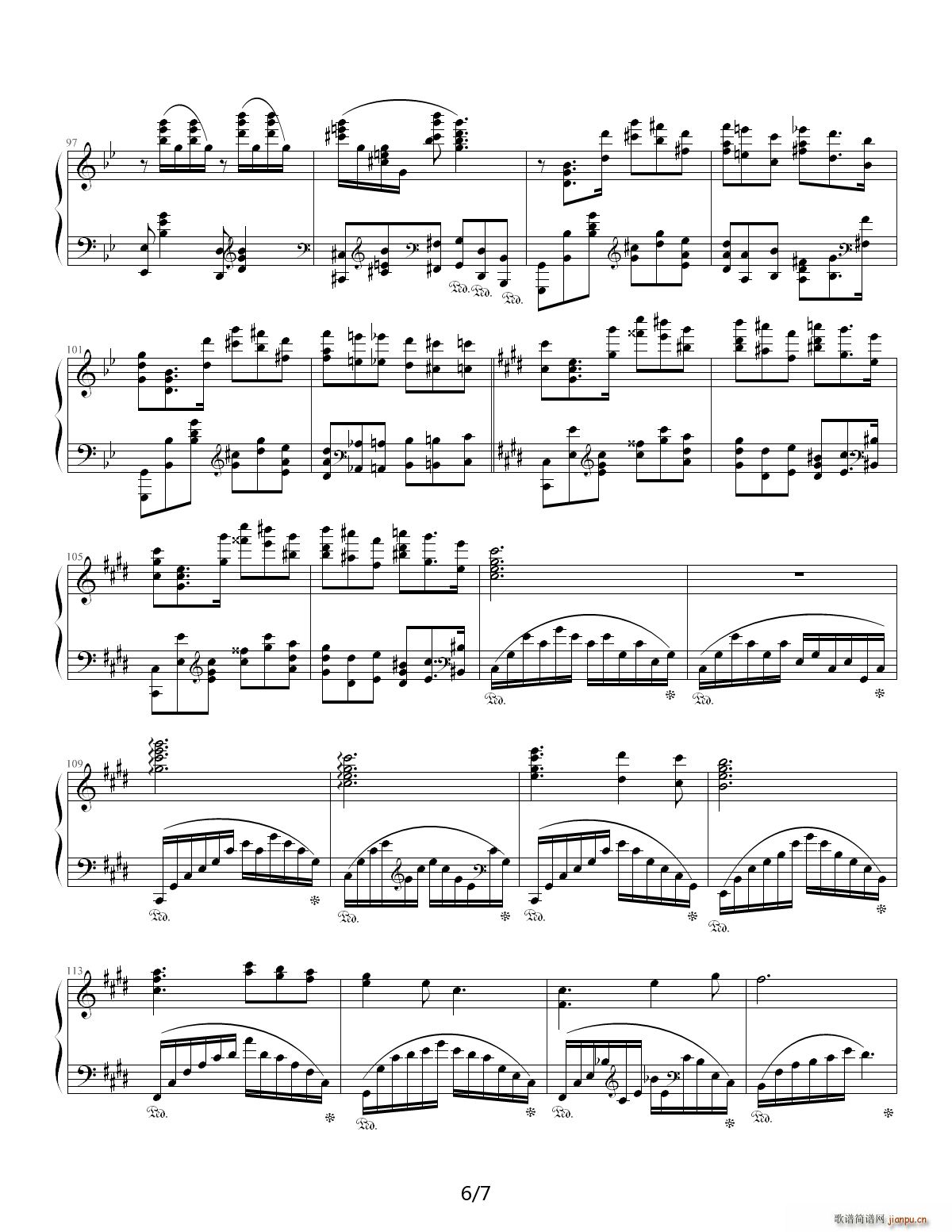 梦之行 E调(钢琴谱)6