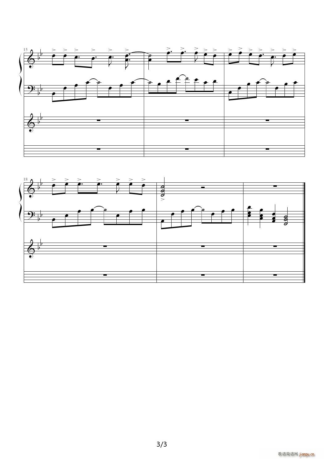 聆 xQ 降B调(钢琴谱)3