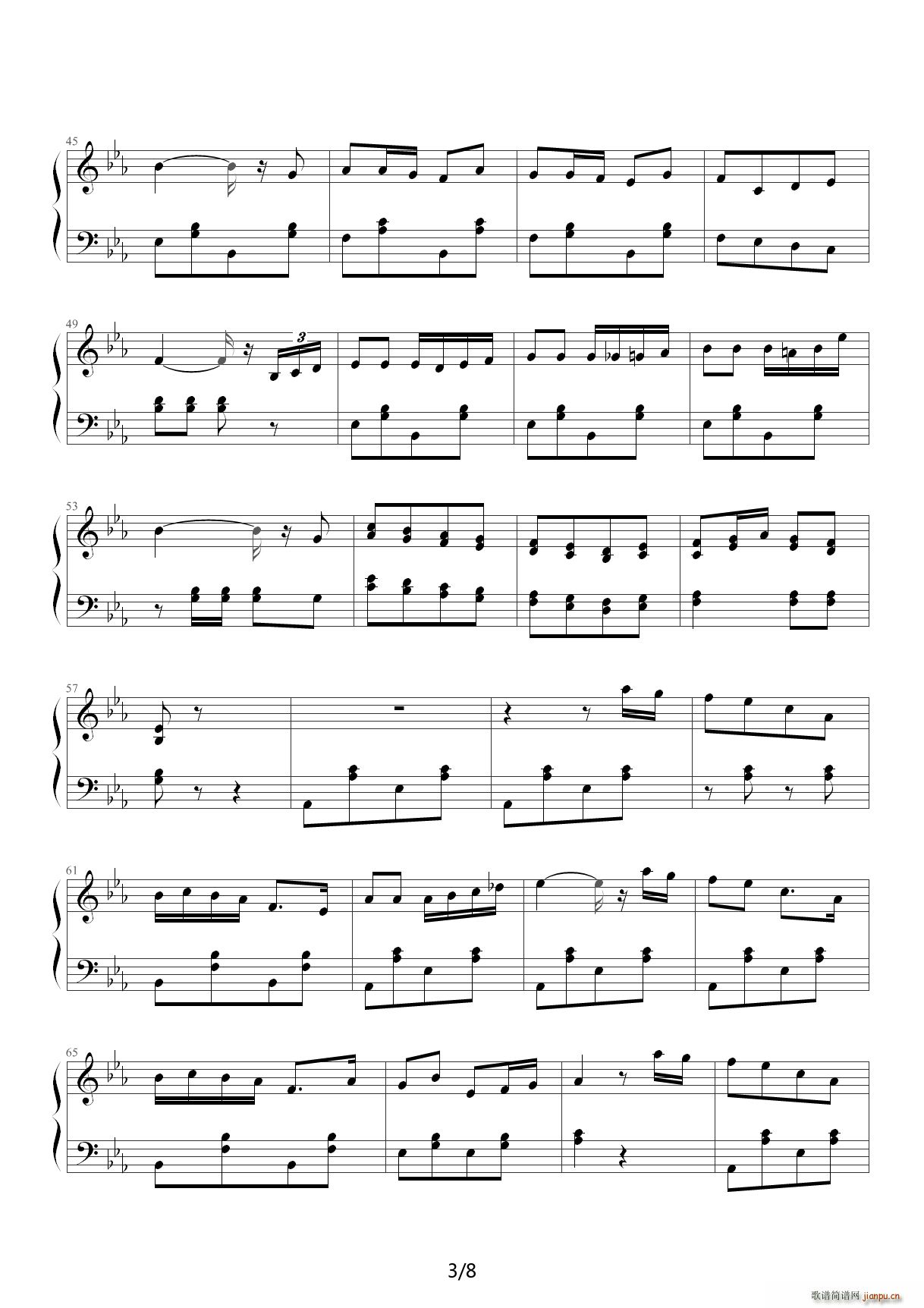 巡逻兵进行曲 降E调(钢琴谱)3