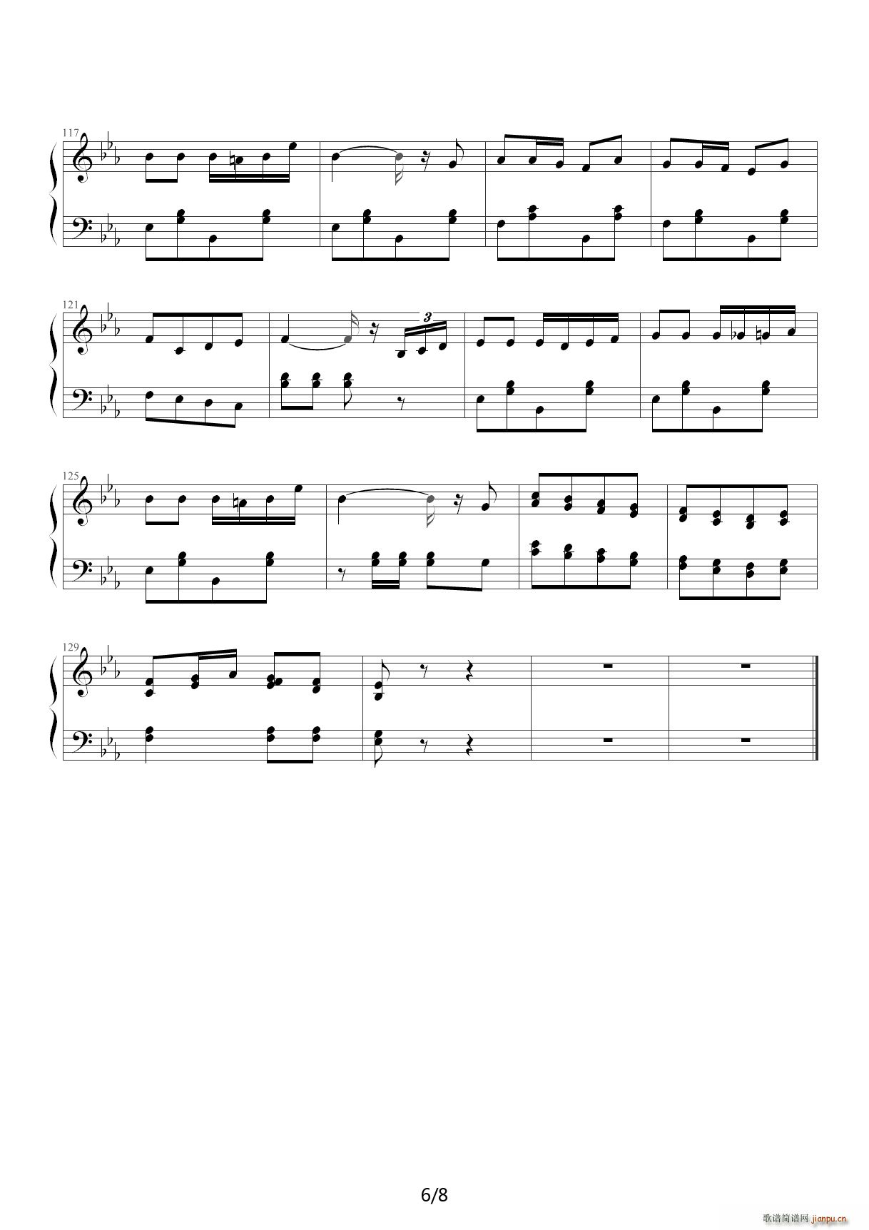 巡逻兵进行曲 降E调(钢琴谱)6