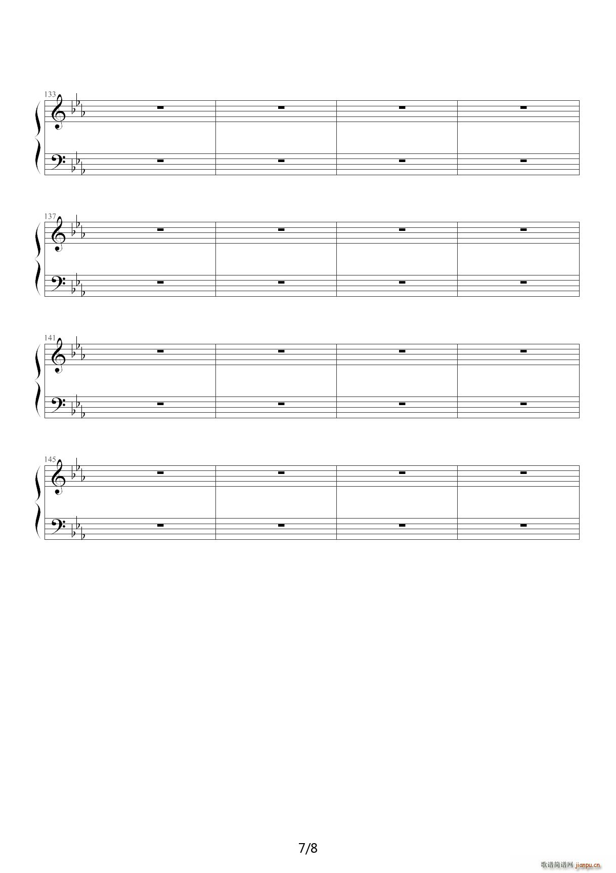 巡逻兵进行曲 降E调(钢琴谱)7