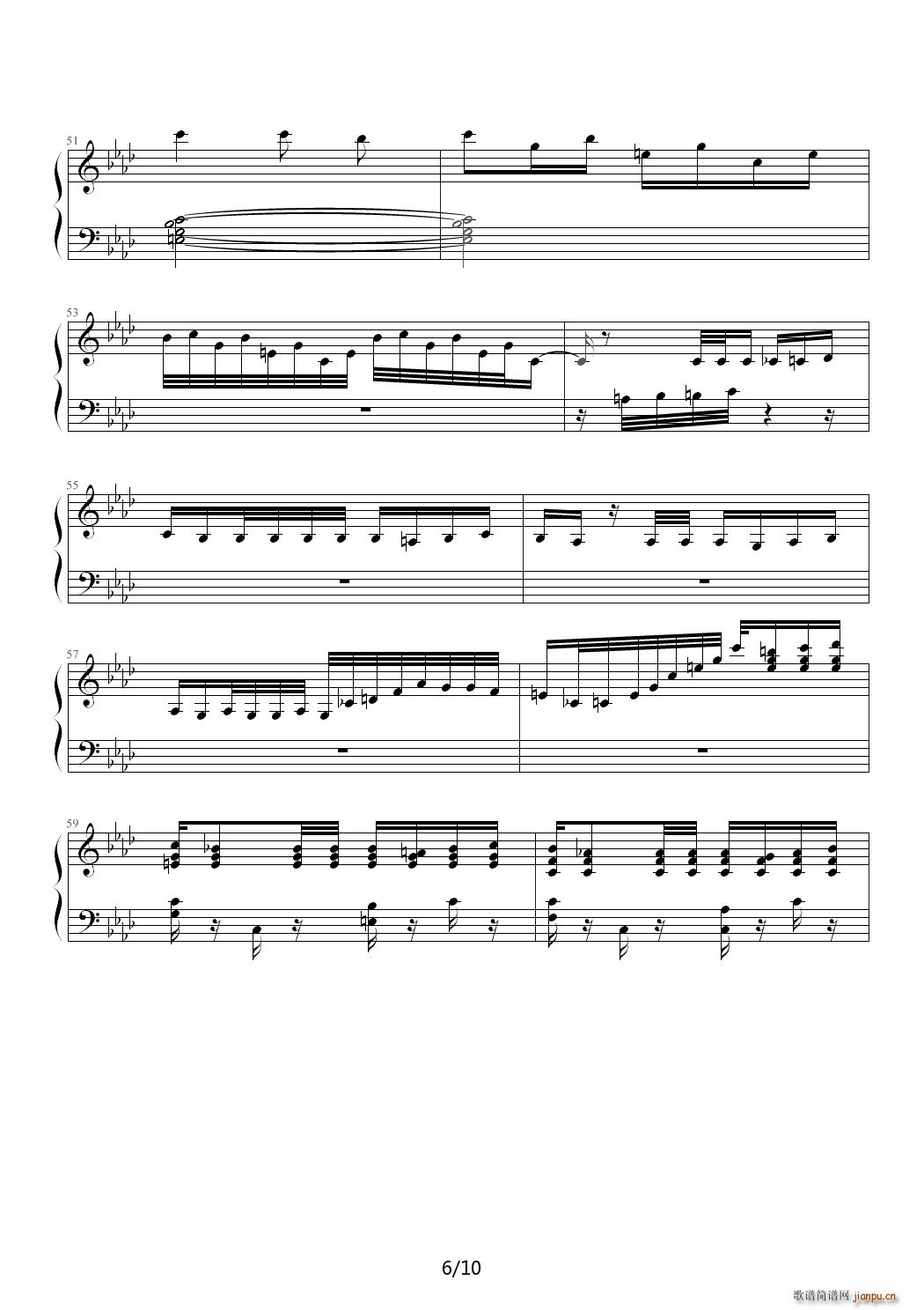 巴黎探戈 降A调(钢琴谱)6