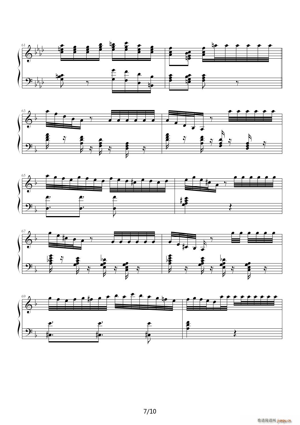 巴黎探戈 降A调(钢琴谱)7