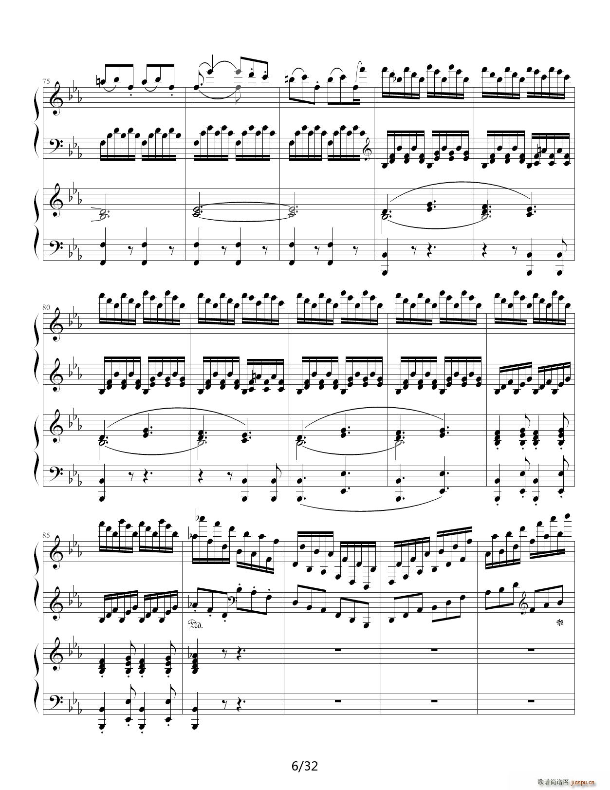 贝多芬第5钢琴协奏曲 皇帝(钢琴谱)6