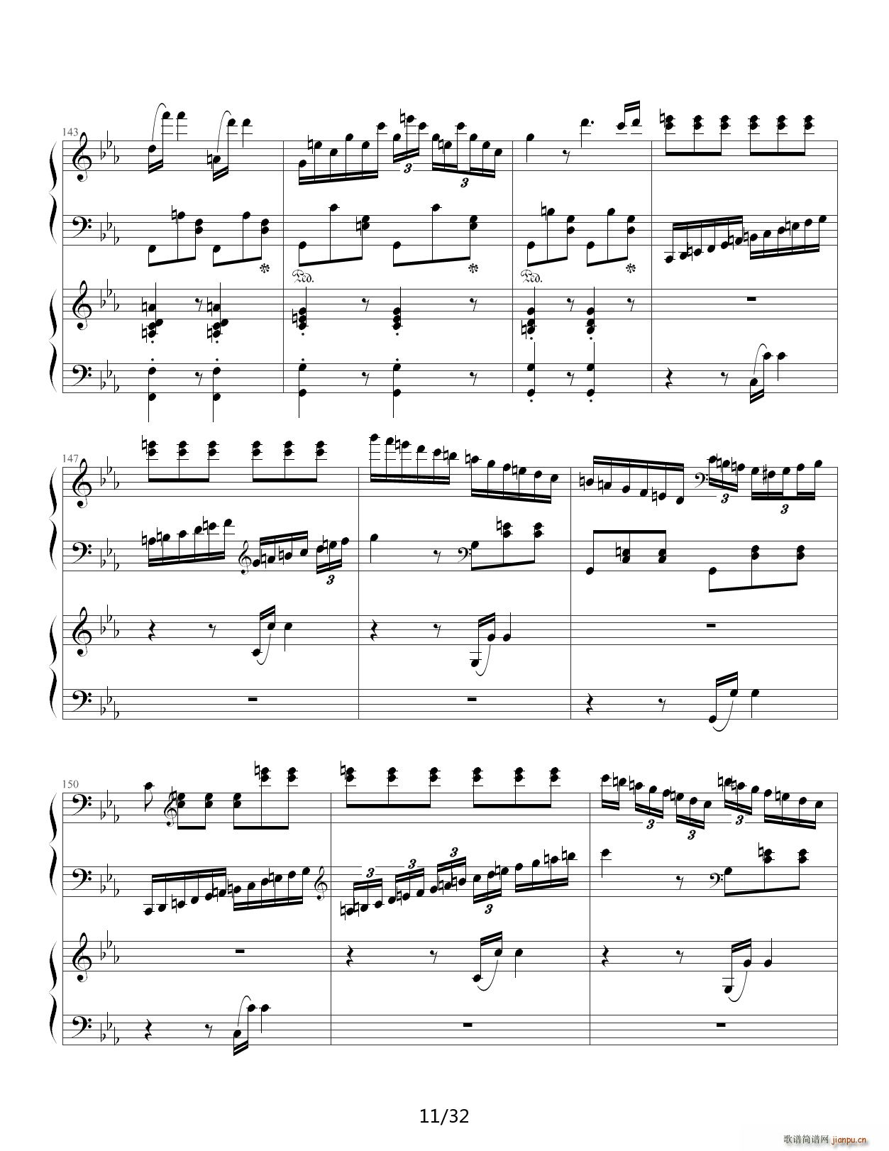 贝多芬第5钢琴协奏曲 皇帝(钢琴谱)11