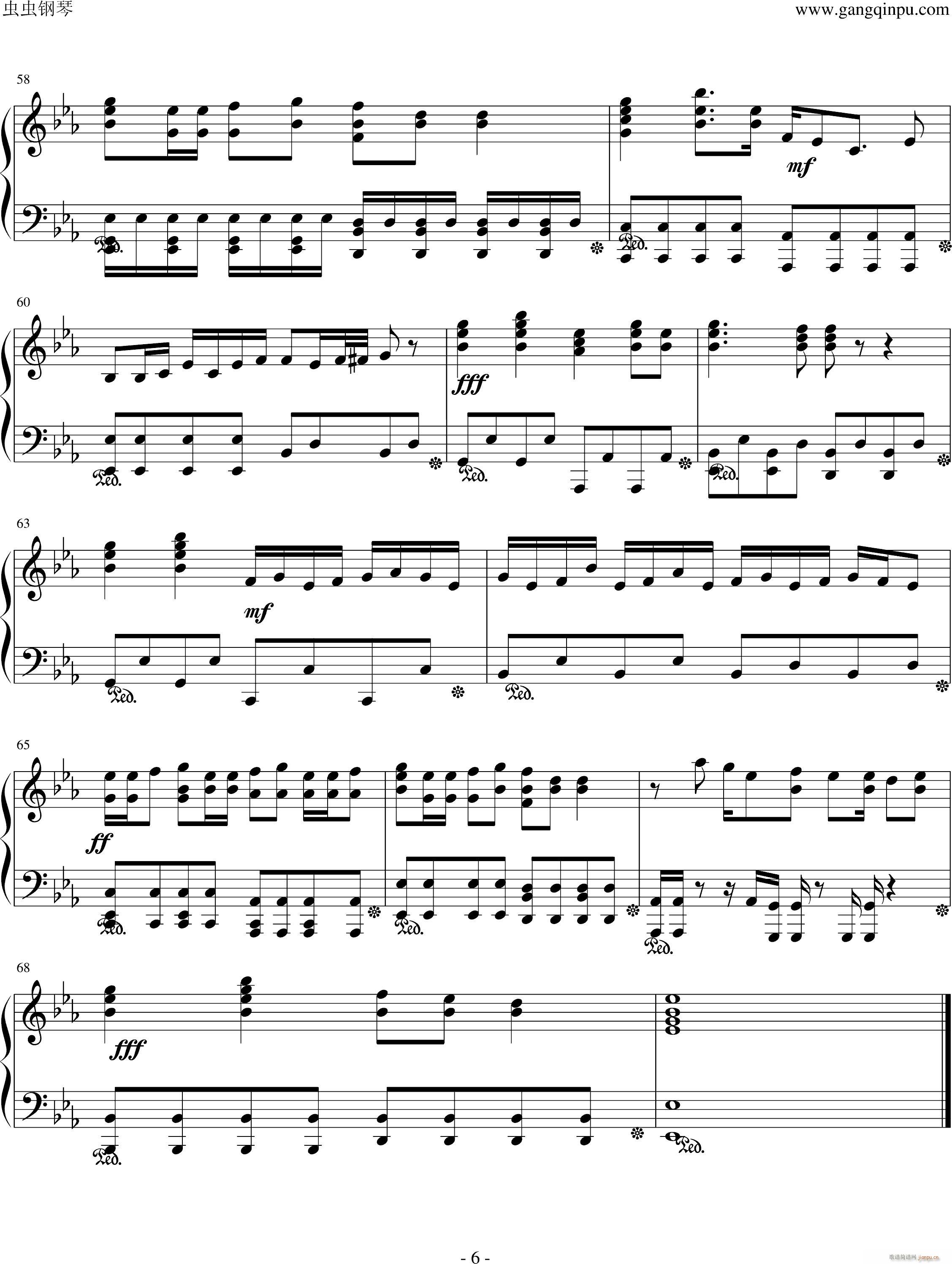 银魂ED17 サムライハート Some Like It Hot(钢琴谱)6