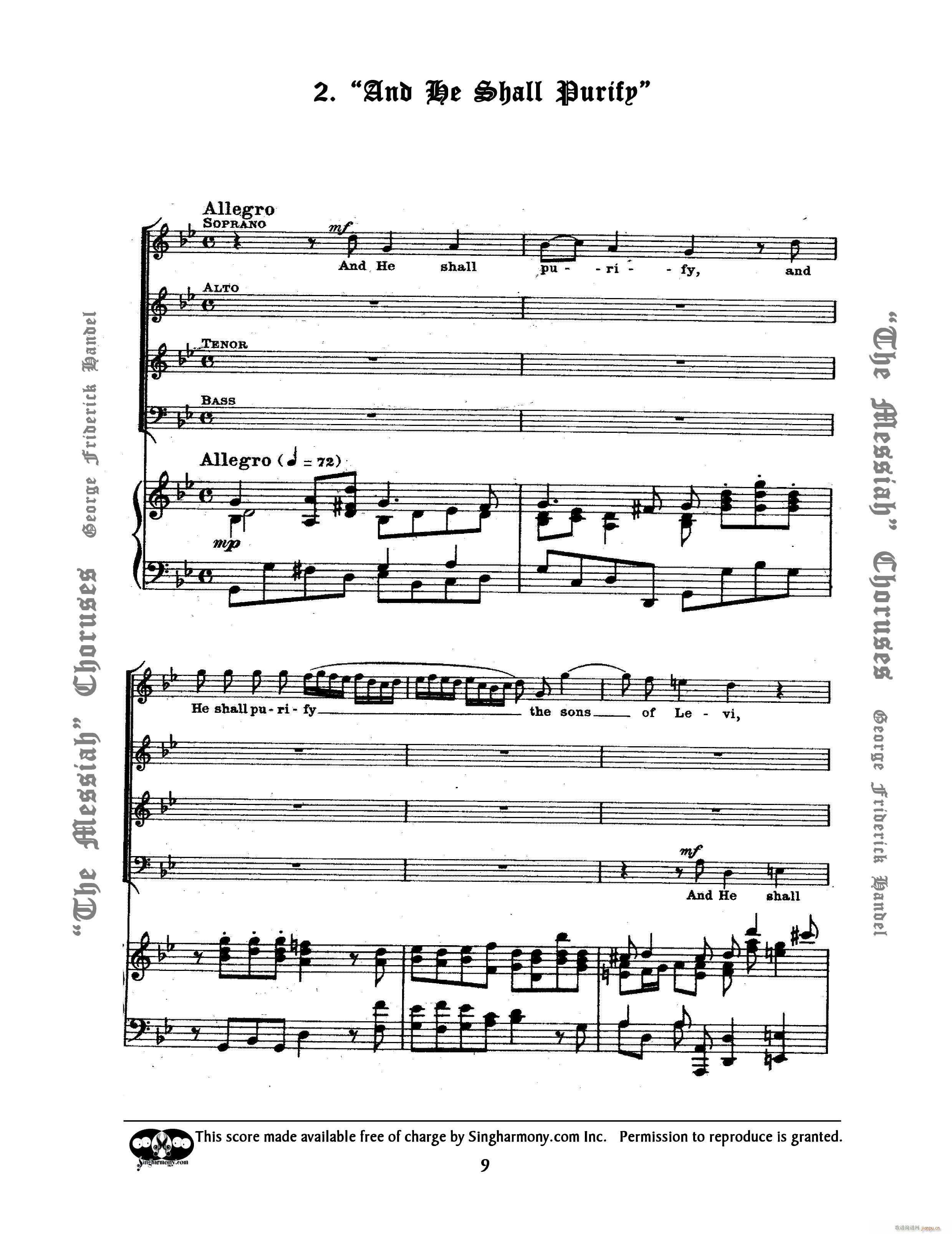 And He Shall Purify(钢琴谱)1