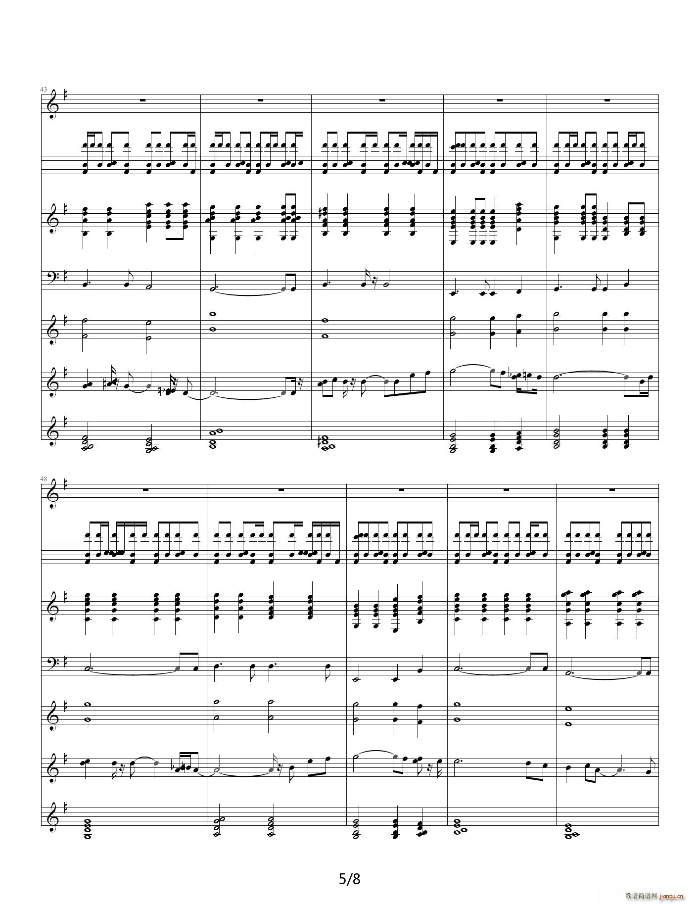 Questionning G调(钢琴谱)5